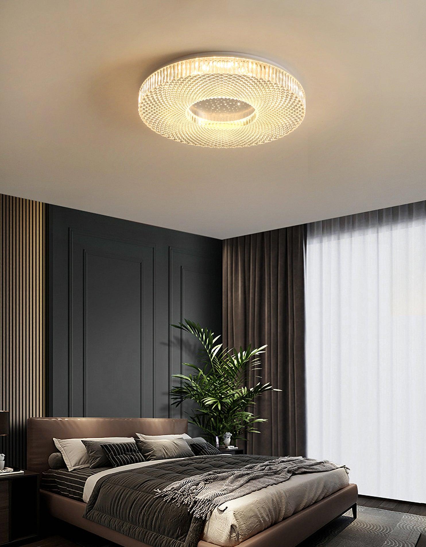 Cimona LED Flush Mount Ceiling Light - Modern Round Flush Mount Lighting Fixture for Bedroom, Kitchen, Living Room & Hallway - Energy Efficient Indoor Ceiling Light (White)