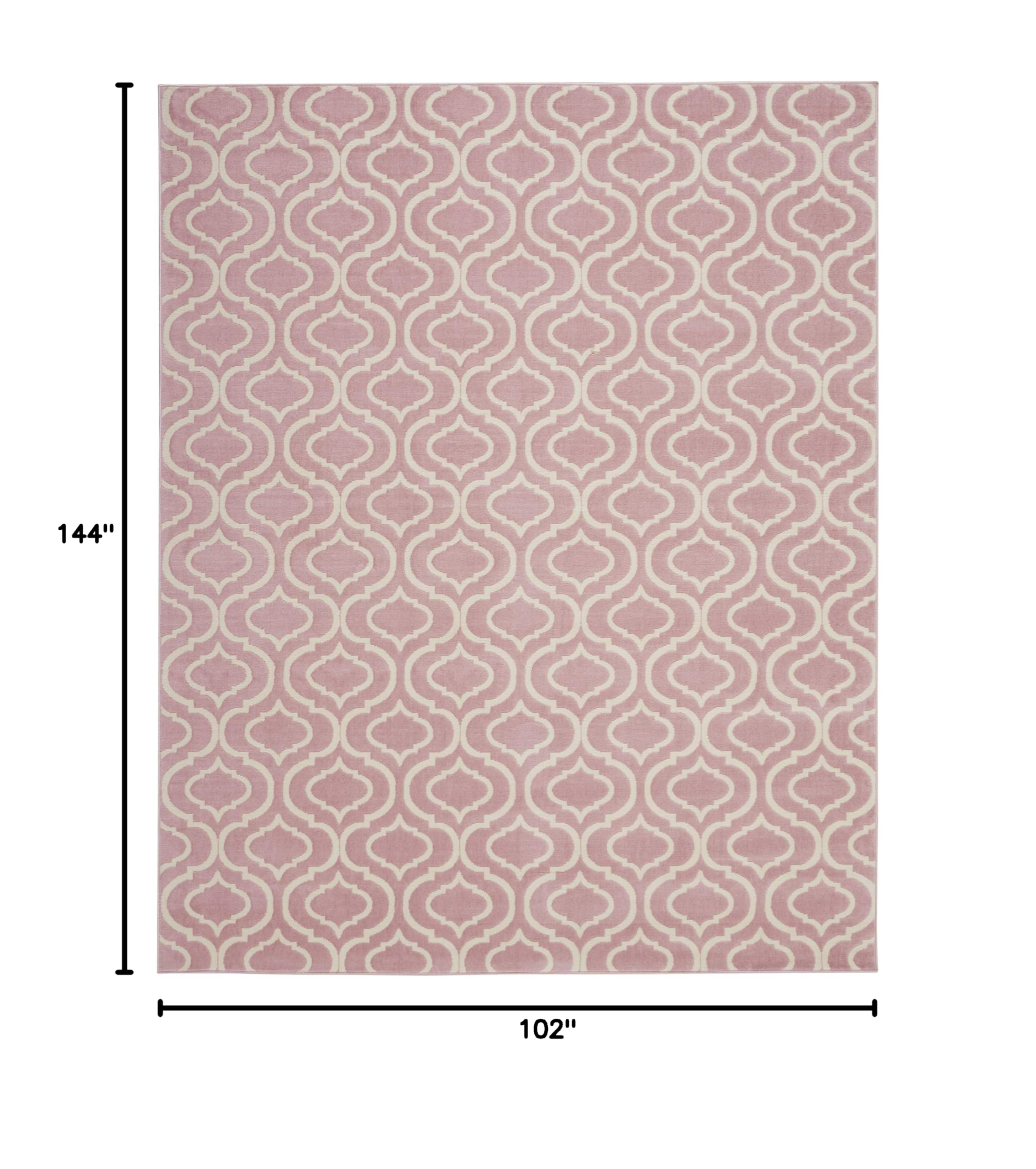 Nourison Jubilant Trellis Pink 8'6