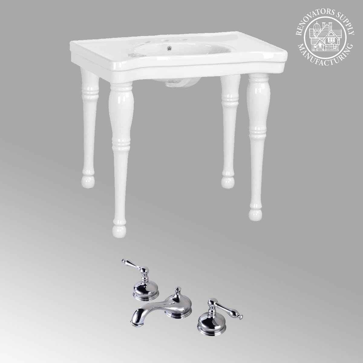 White Belle Porcelain Bathroom Sink 35.5