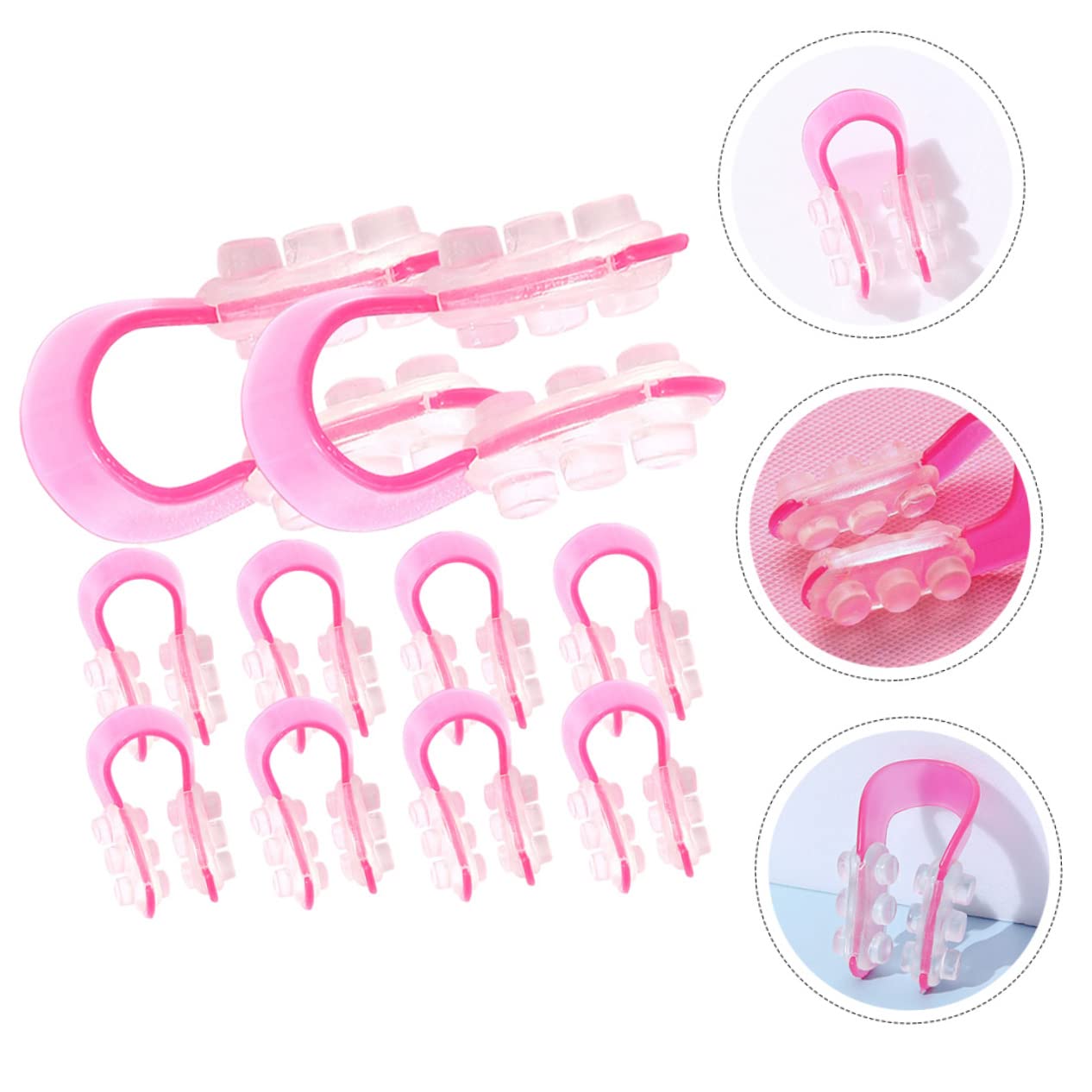 FRCOLOR 10Pcs Nose Clips - U Shaped Nose Shaper for Slimming & Lifting - Beauty Tools for Men & Women - Perfect for Nose Reshaping, Makeup Application & Facial Massage