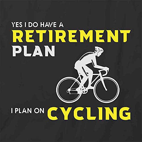 Retirement Plan Cycling T-Shirt - Funny Graphic Printed Tee for Men & Women | Black Cotton Shirt | Perfect for Bike Rides, Retirement Gifts & Casual Wear