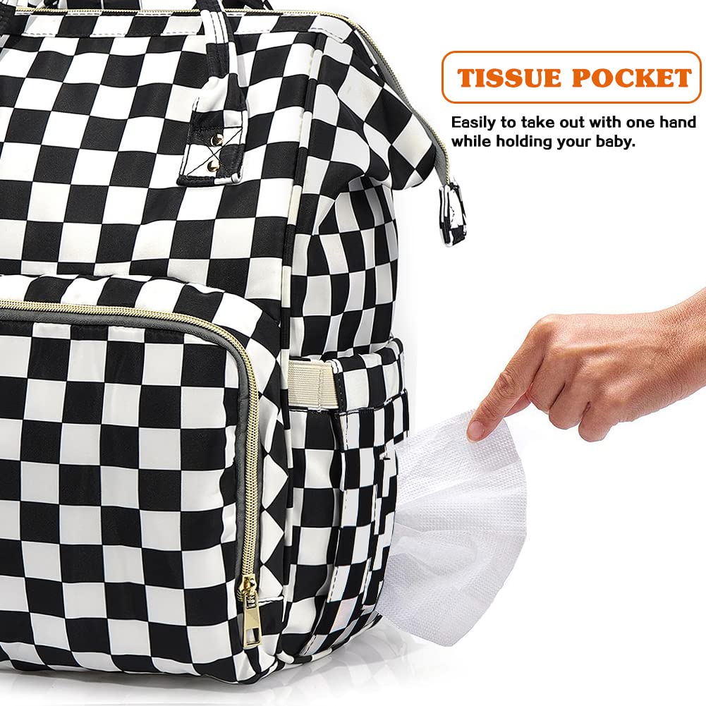 3 in 1 Waterproof Diaper Bag Backpack - Multifunctional Baby Bag with Changing Pad & Stroller Straps | Perfect for Travel, Daycare & On-the-Go Parents