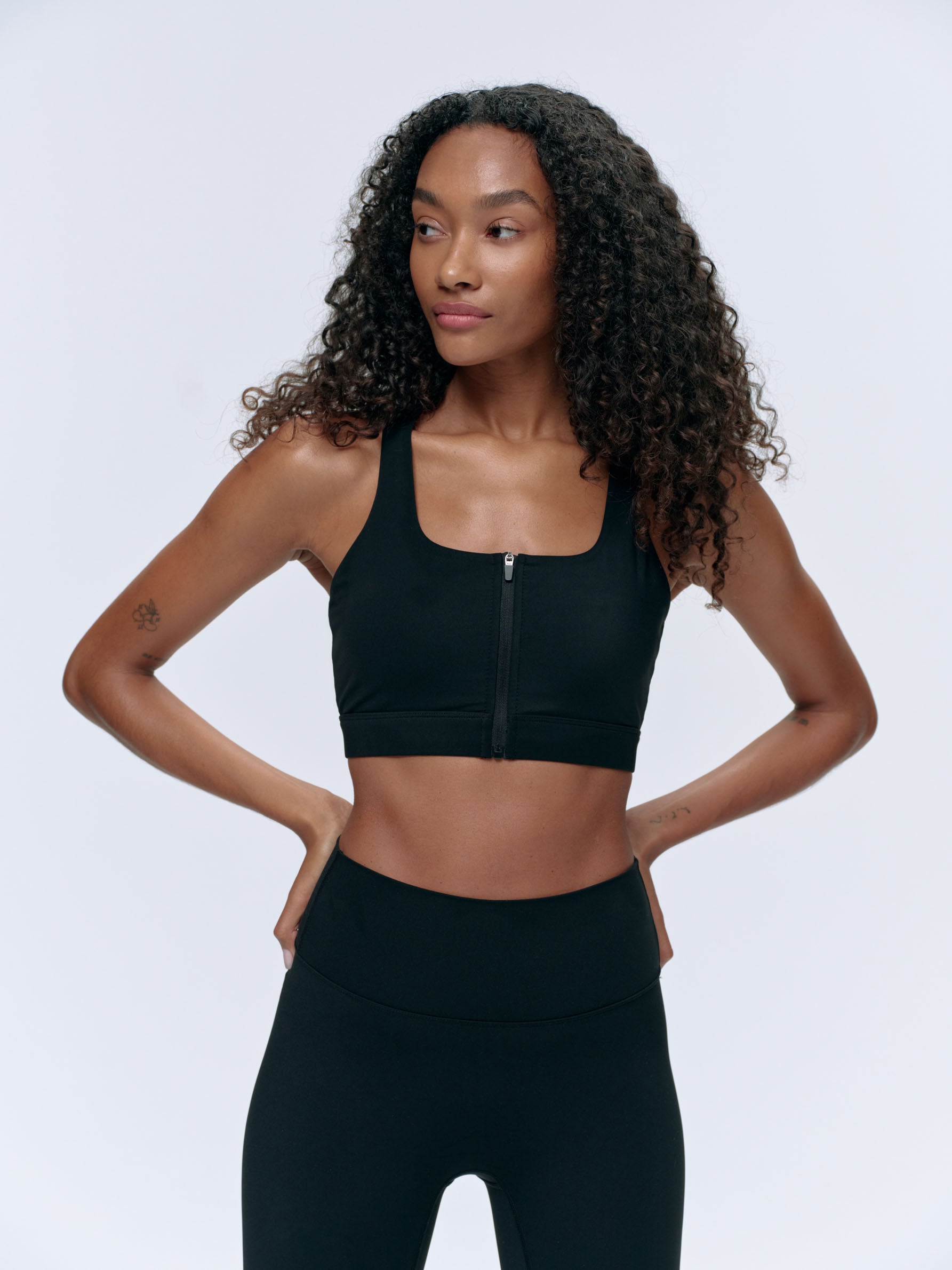 Ultimate Zip Front Sports Bra for Women - Comfortable & Supportive Black Workout Top for Running, Yoga & Gym