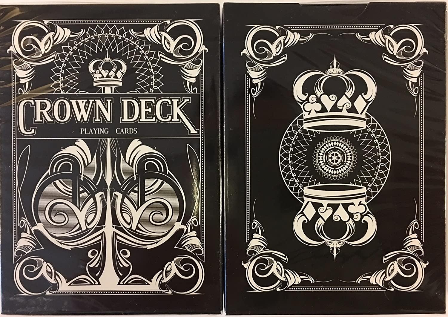 The Crown Deck BLACK Playing Cards by The Blue Crown - Premium Quality for Magic Tricks, Cardistry & Collectors