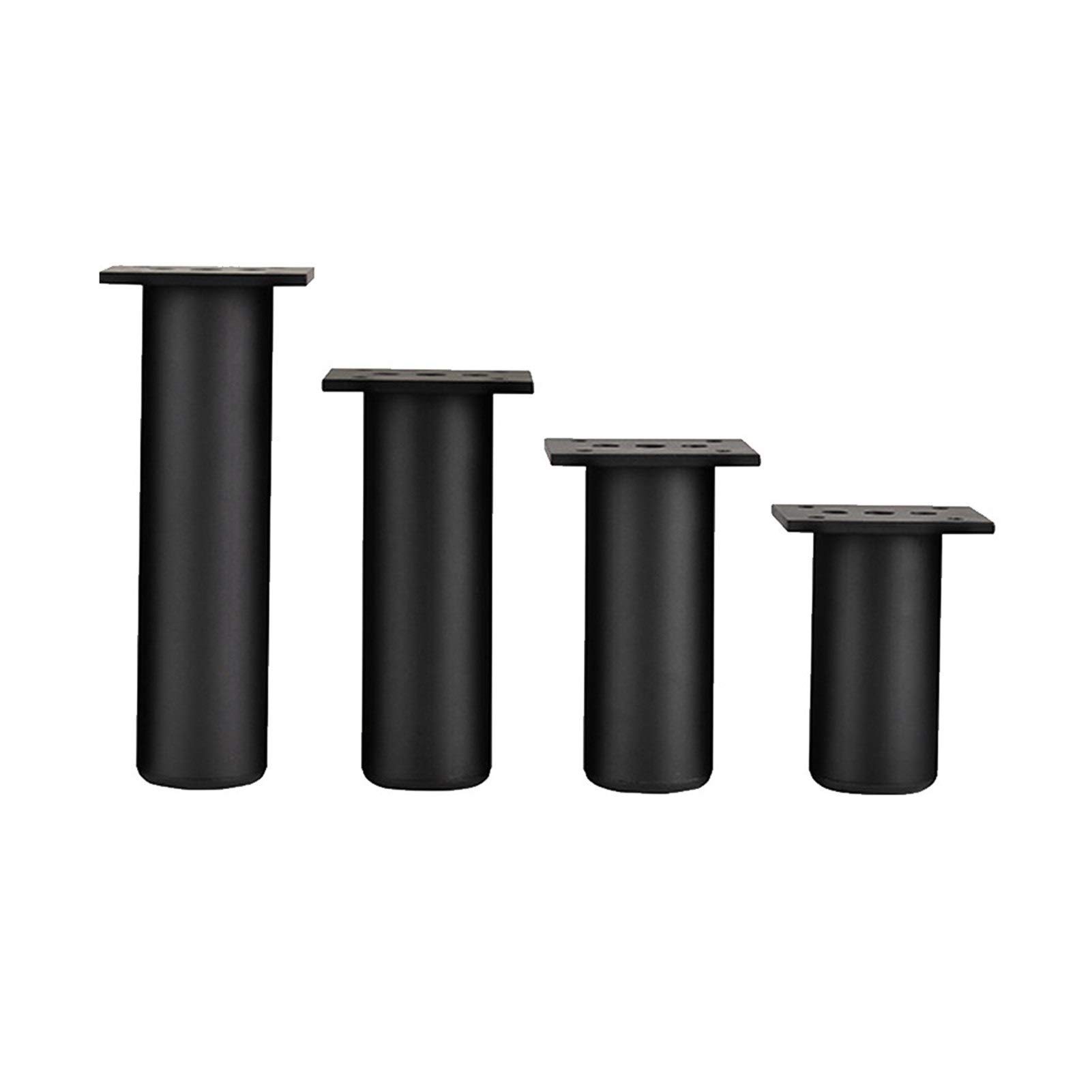4-Pack Anti-Slip Furniture Legs - Aluminum Alloy Adjustable Height Feet with Screws for Sofa, Bed, Cabinet - 12cm Home Support (Ideal for Uneven Floors & Furniture Protection)