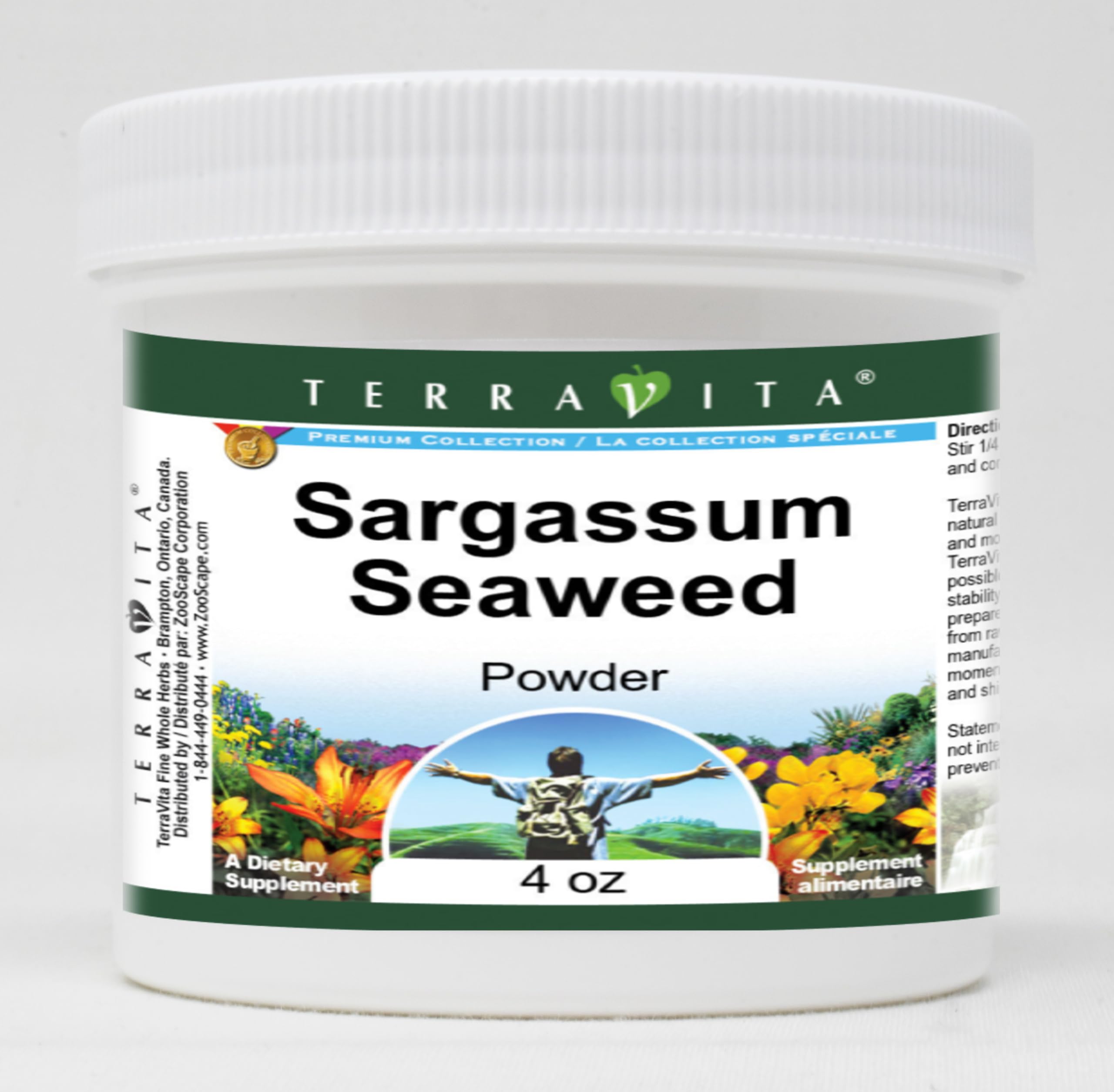 Organic Sargassum Seaweed Powder 4oz (3-Pack) - Natural Superfood for Smoothies, Detox & Skincare - ZIN: 521352 | Vegan, Gluten-Free, Rich in Minerals & Iodine