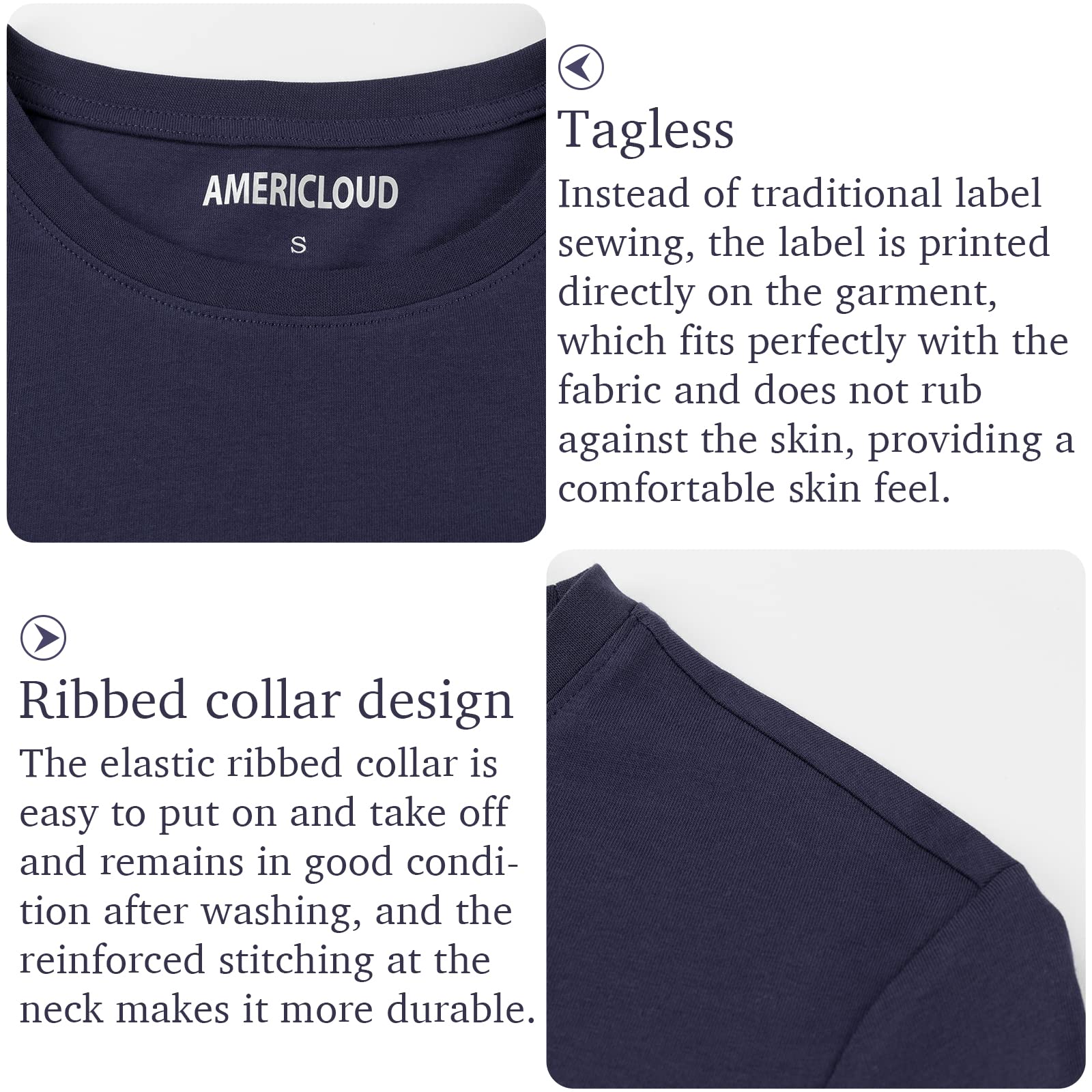 Men's Soft Cotton Long Sleeve T-Shirt - Athletic Crew Neck for Casual Wear