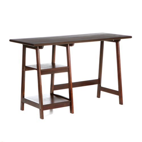 Holly & Martin Gavin Desk - Modern Espresso Wooden Writing Desk for Home Office | Perfect for Small Spaces, Work from Home & Study Rooms