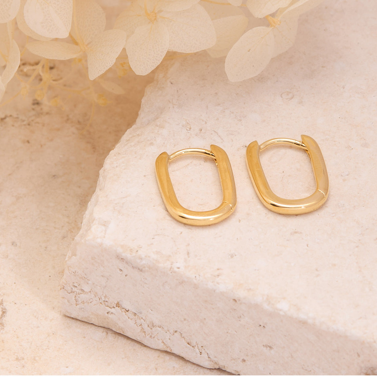 Eternity Huggies Medium Gold Hoop Earrings for Women - Hypoallergenic & Tarnish-Free - Perfect for Everyday Wear, Parties & Gifts