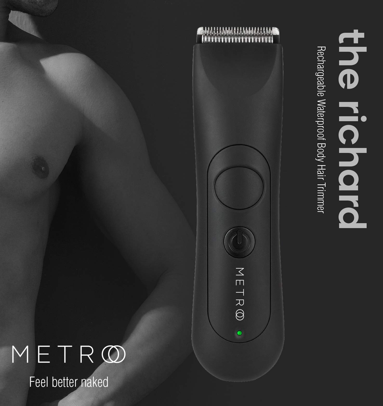 Professional Metro Electric Beard Trimmer for Men - USB Rechargeable Waterproof Body Hair Shaver & Grooming Kit - Perfect for Travel, Home Use, and Precise Facial Hair Styling