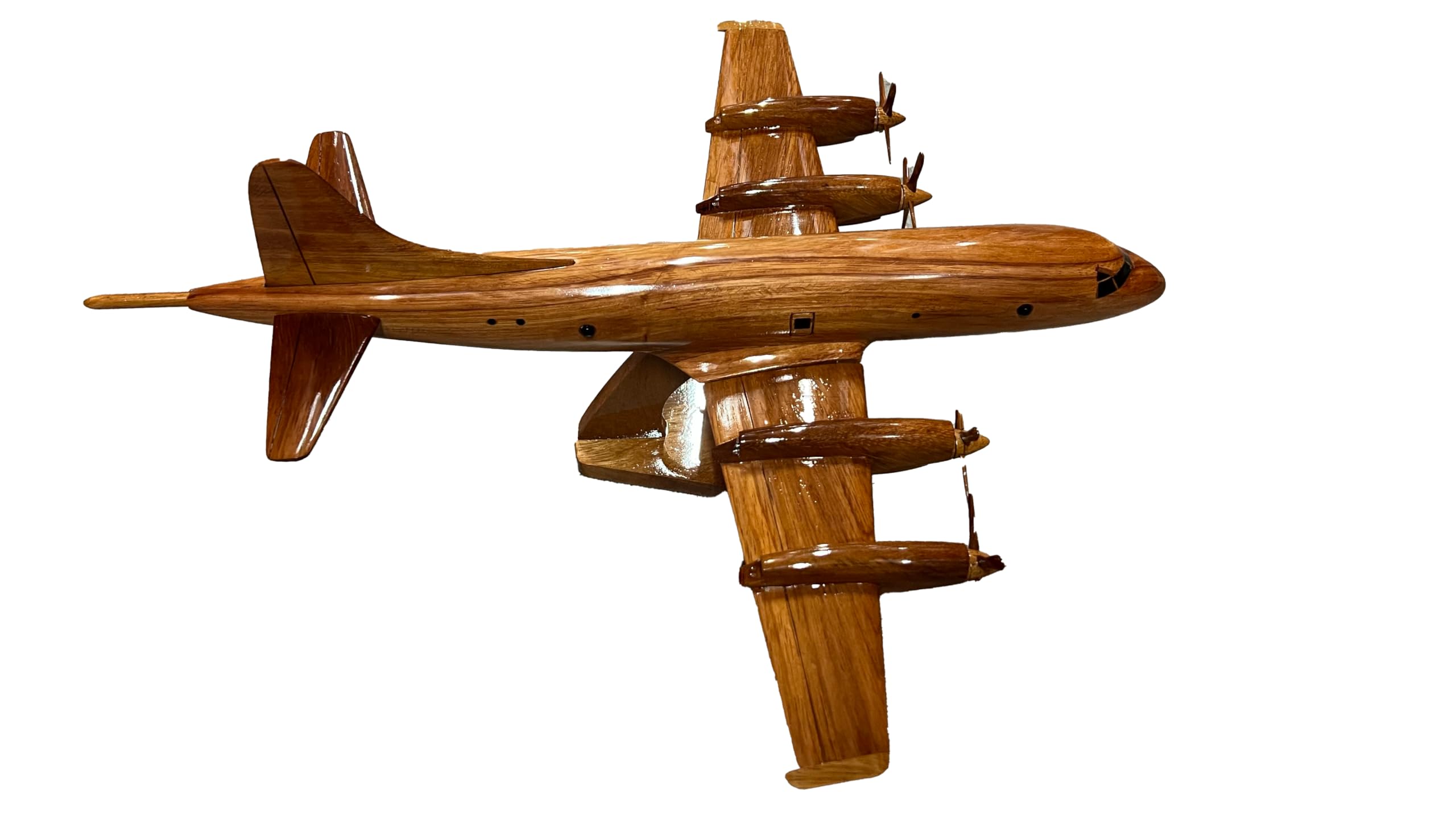 P3 Orion Mahogany Wood Desktop Airplane Model - Handcrafted Wooden Aircraft Display for Office Desk, Home Decor & Aviation Enthusiasts - Perfect Gift for Collectors & Pilots