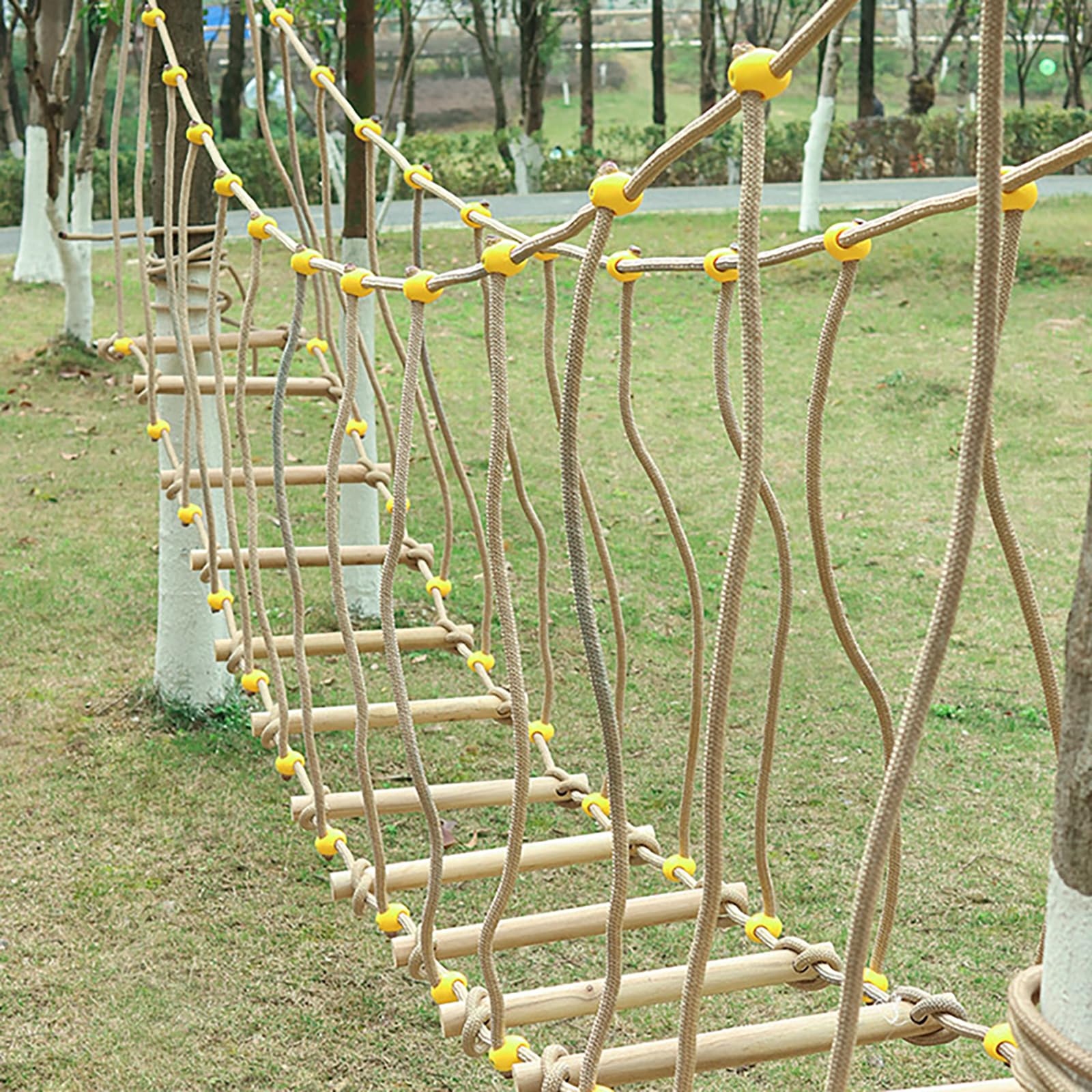 HAZEK Solid Wood Balance Bridge for Kids - 2m Outdoor Kindergarten & Playground Fitness Equipment - Climbing & Balancing Toy for Children's Sports Training | Perfect for Backyards, Parks, and School Play Areas