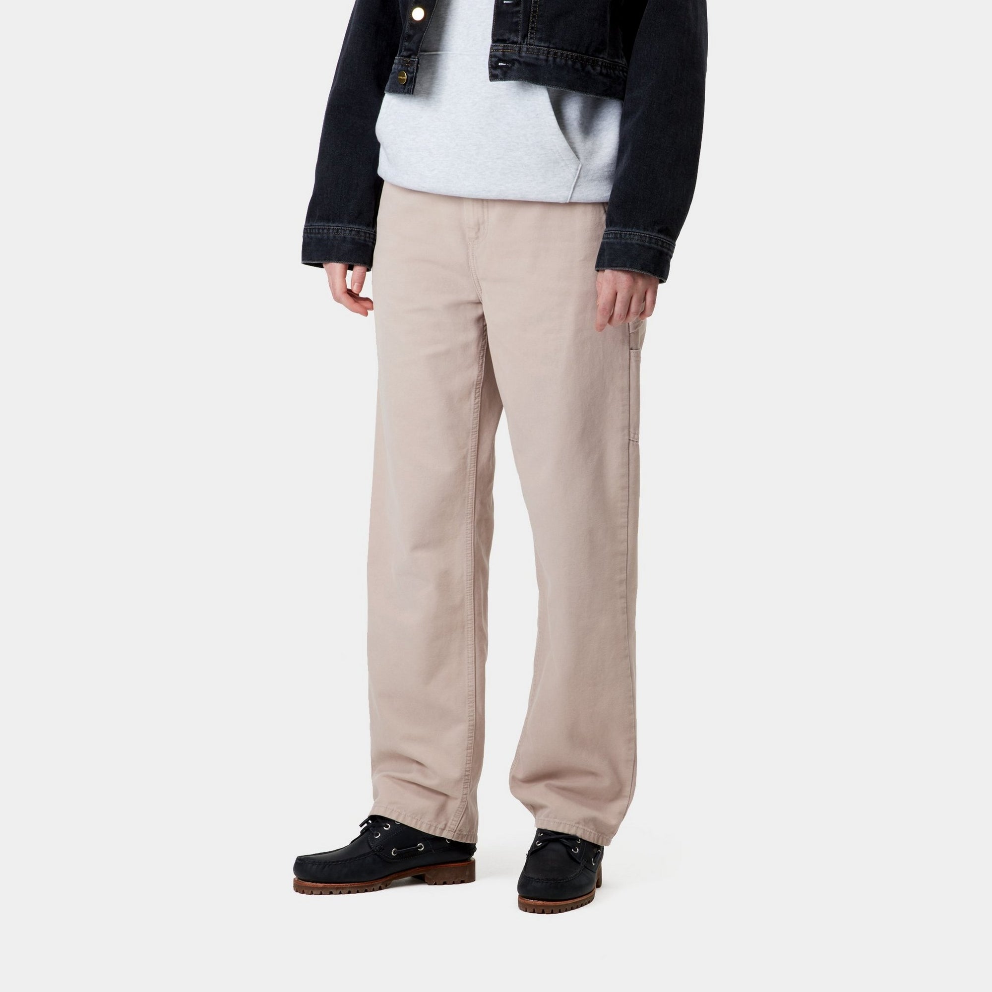 Pierce Pant Straight - Dusky Beige Stone Canvas Women's Trousers | Comfortable Stretch Fabric for Work, Travel & Casual Wear