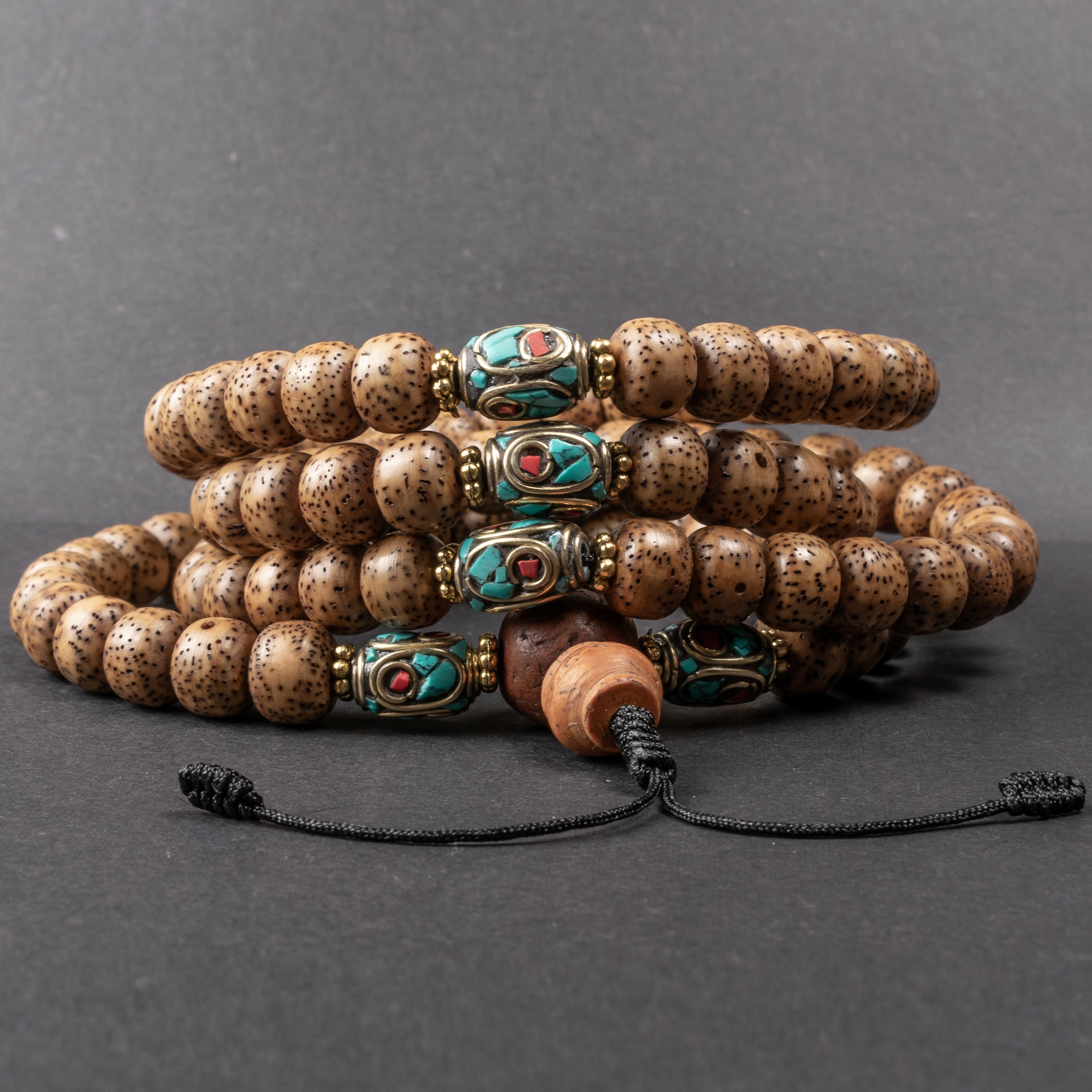 108 Lotus Seed Meditation Mala Beads - Buddhist Prayer Necklace for Mindfulness, Yoga & Spiritual Growth - Handmade Natural Wooden Beads for Stress Relief & Positive Energy
