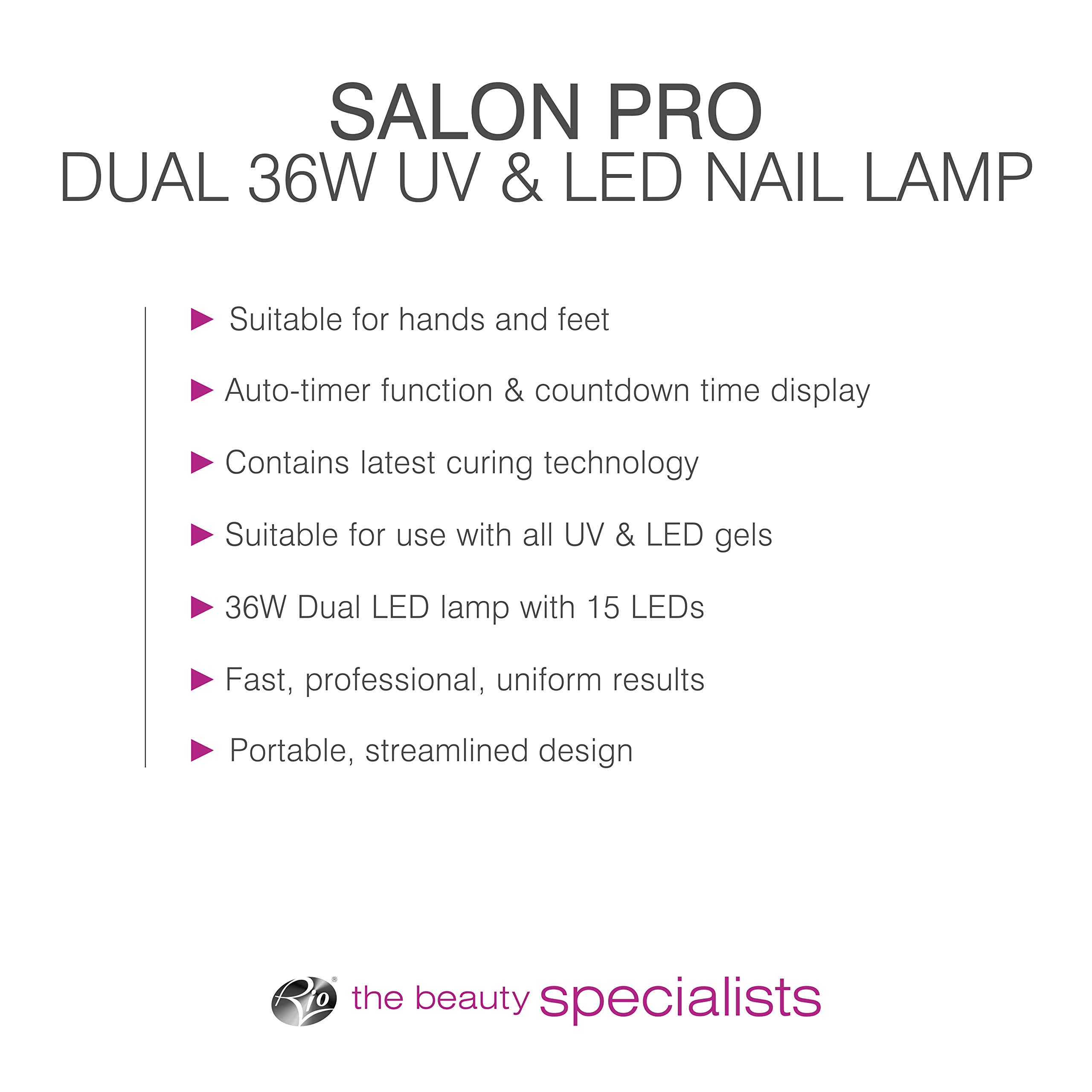 Professional 36W UV LED Nail Dryer & Curing Lamp with Auto Timer - Fast Drying for Gel Polish, Acrylic Nails - Perfect for Home Salon & Nail Art Enthusiasts