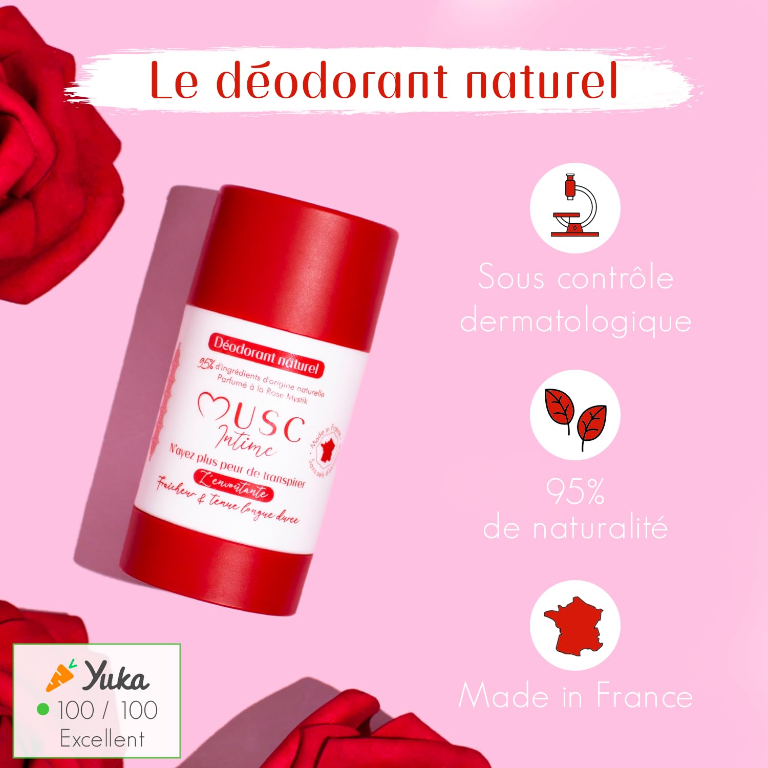MUSC INTIME - The Intimate Ritual Musk Set - Enchanting Mystique Rose Foam 150ml, Deodorant 50g, Perfume 30ml & 30 Rose Wipes - 4 Step Intimate Freshness Kit for Women - Perfect for Daily Hygiene, Travel & Special Occasions