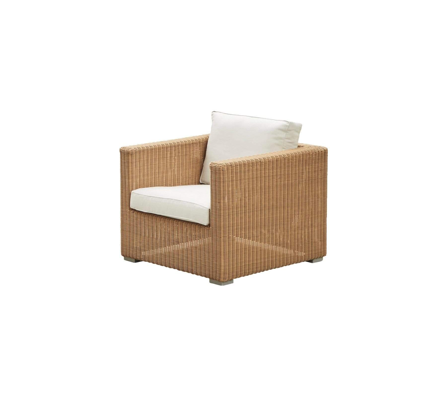 Chester Lounge Weave Coastal Outdoor Chair - Waterproof Wicker Patio Furniture for Poolside, Beach, Garden & Backyard Relaxation