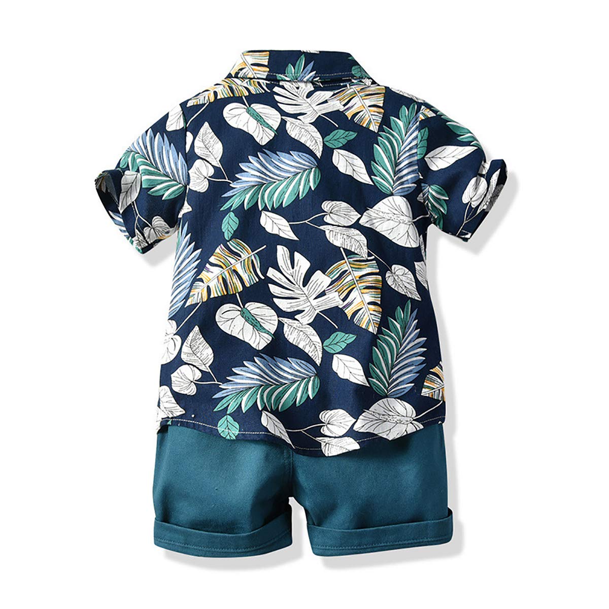 Stylish Boys Summer Outfit Set - Short Sleeve Shirt & Shorts Suit for Kids | Gentlemen Casual Daily Wear | Perfect for Playdates, School & Family Outings