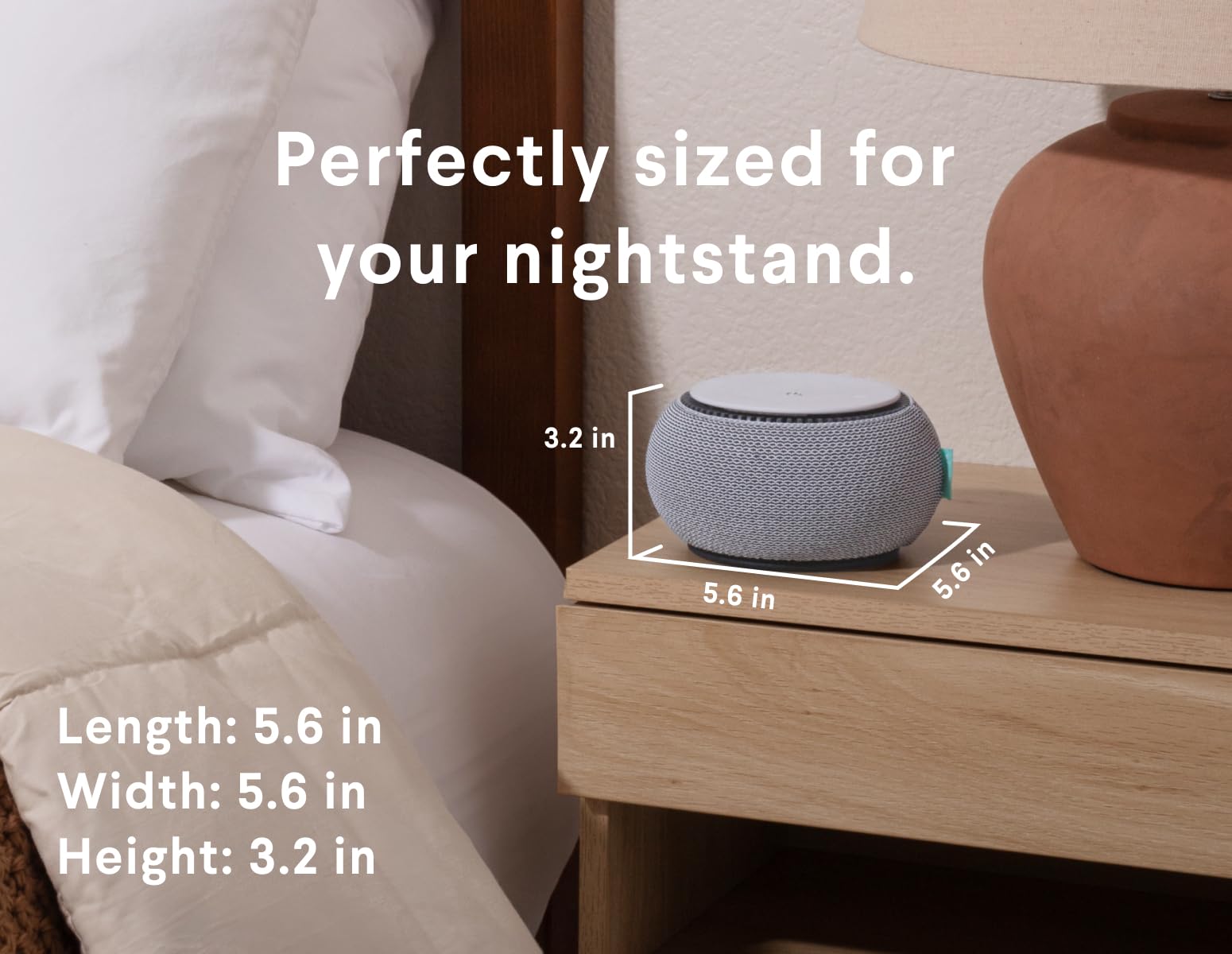 SNOOZ Smart White Noise Sound Machine with Real Fan - Non-Looping White Noise for Adults & Babies, Portable Sleep Aid for Bedroom, Travel, Nursery | Perfect for Relaxation, Meditation, and Better Sleep