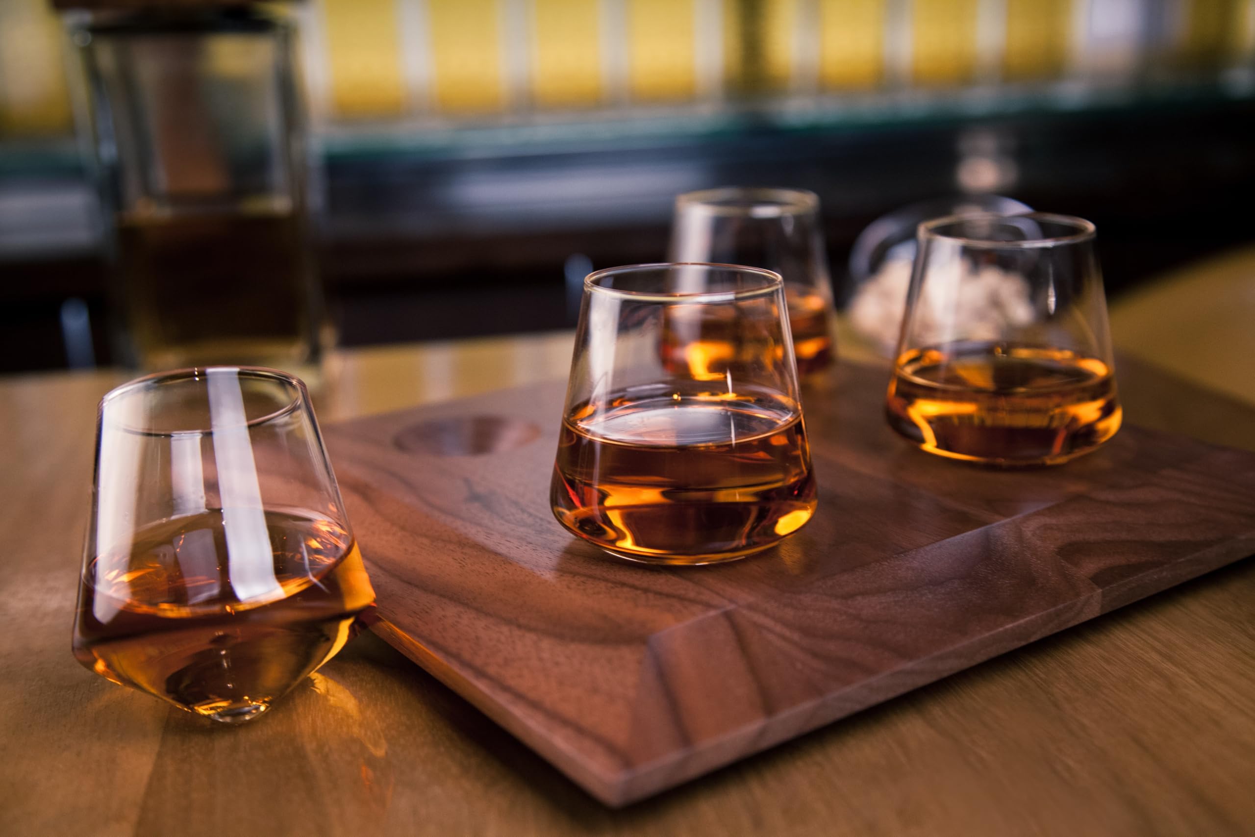 Premium Walnut Drink Carrier Tray - Handcrafted 10