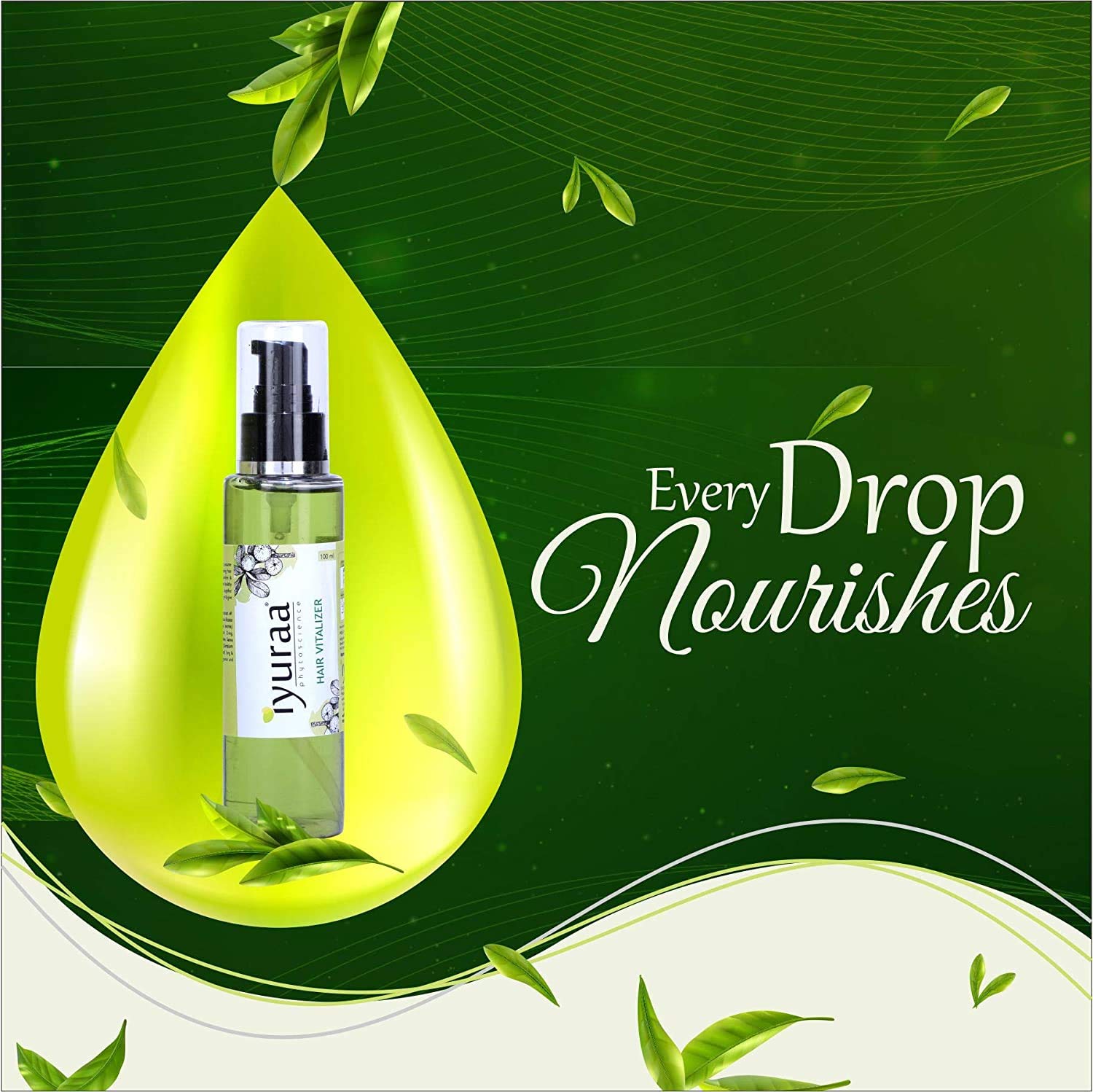 IYURAA PHYTOSCIENCE Ayurvedic Hair Growth Oil with Reetha, Shikakai & Amla - 100ml Sesame Oil Based Treatment for Hair Loss Prevention & Healthy Scalp - Includes Free Neem Comb for Daily Hair Care & Styling