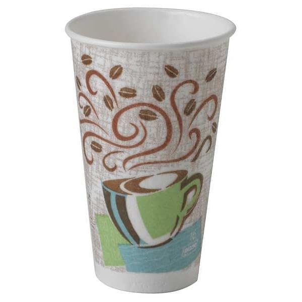 Premium 16oz Paper Hot Cups with Coffee Dreams Design - 500/Carton - Ideal for Coffee Shops, Offices, and Catering Events