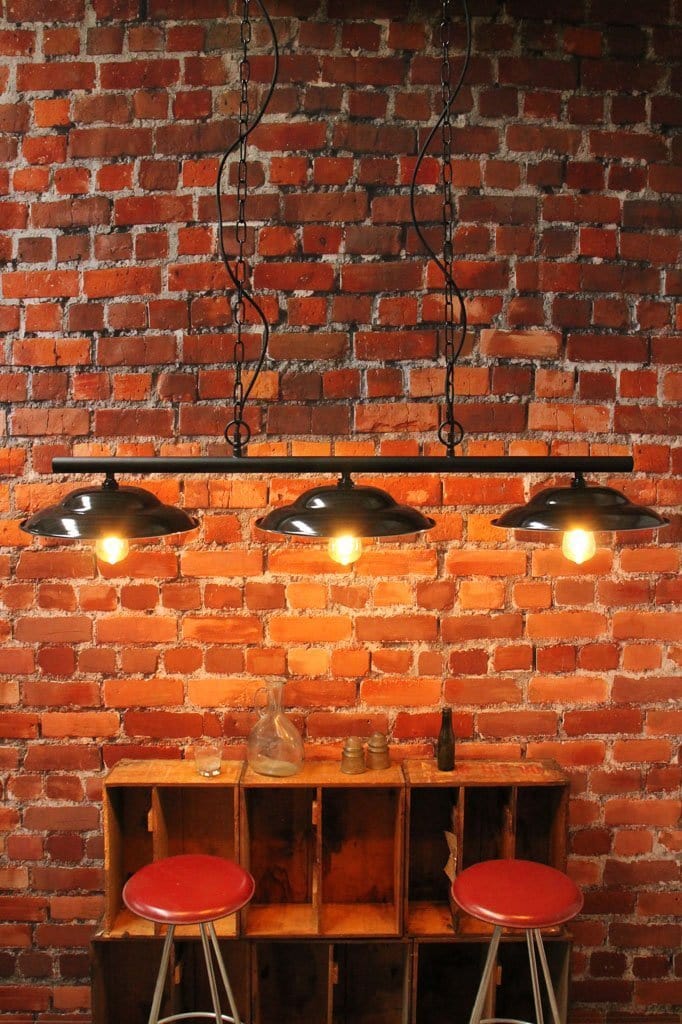 Rustic Barn Swing Pendant Light - Farmhouse Ceiling Lighting Fixture for Kitchen, Dining Room, and Porch