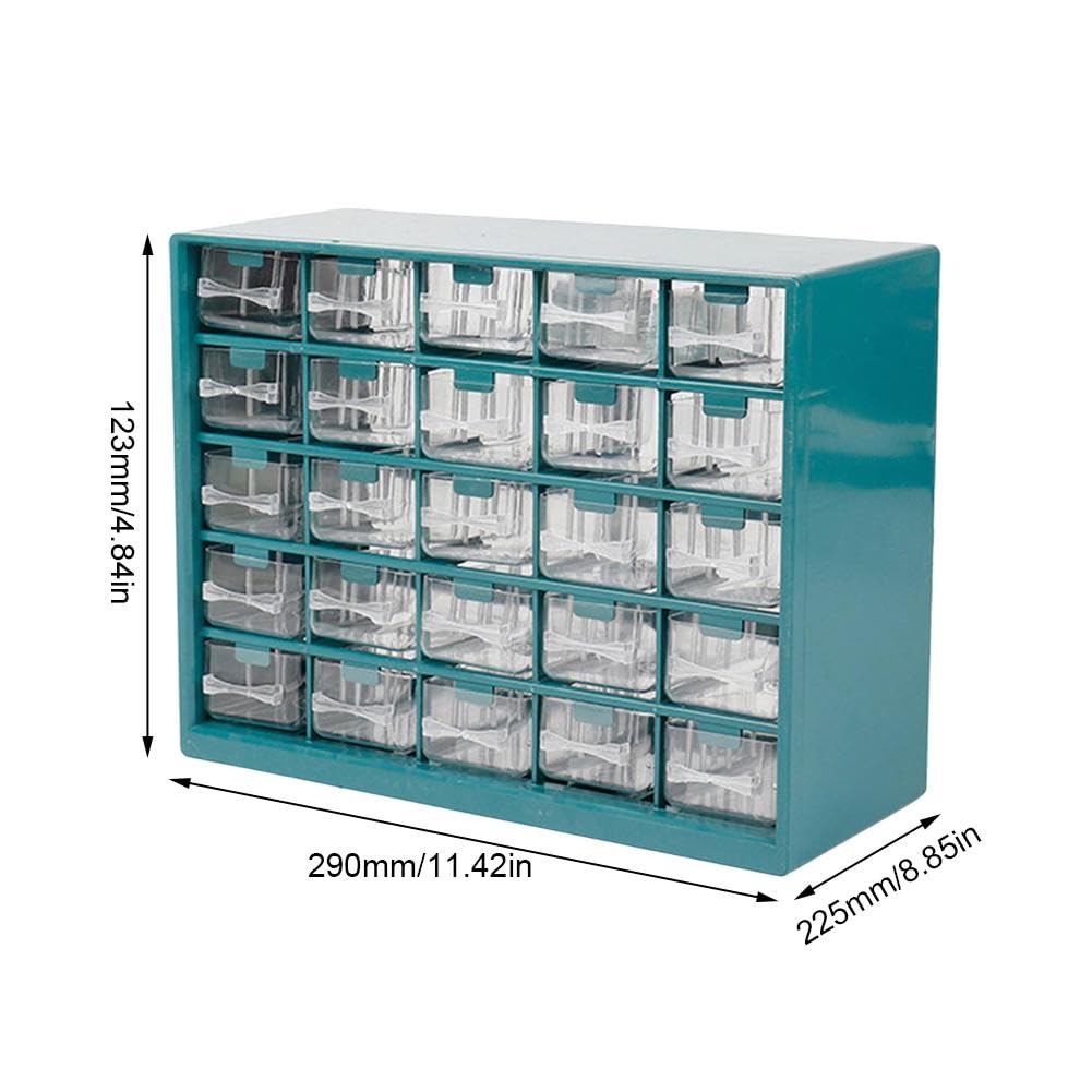 Stalwart 25-Drawer Plastic Storage Bin Organizer - Perfect for Hardware, Crafts, Beads, Toys, Nuts & Bolts | Ideal for Workshop, Garage, Craft Room & Home Organization