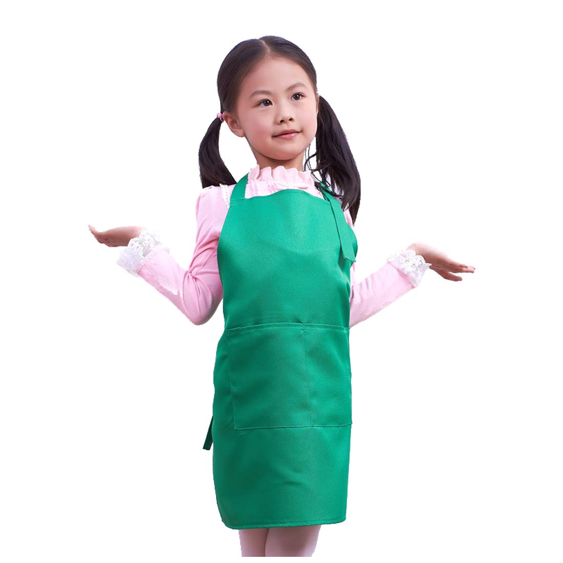 Kids Artist Apron with Pockets - Washable Painting & Cooking Smock for Children - Perfect for Art Class, Kitchen Play & Creative Activities