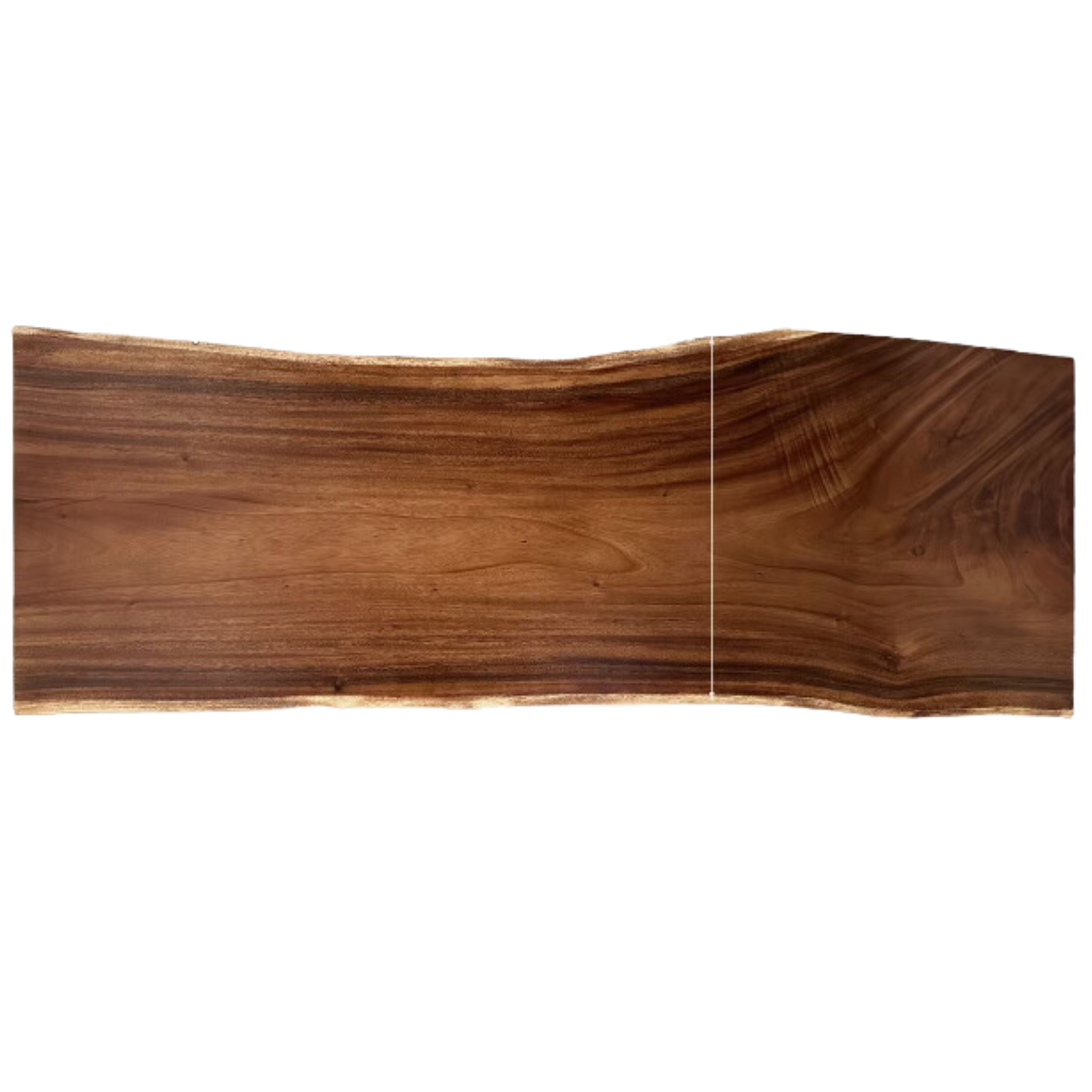 Premium Black Walnut Solid Wood Dining Table with Natural Edge - Large Top for Kitchen, Dining Room & Home Decor
