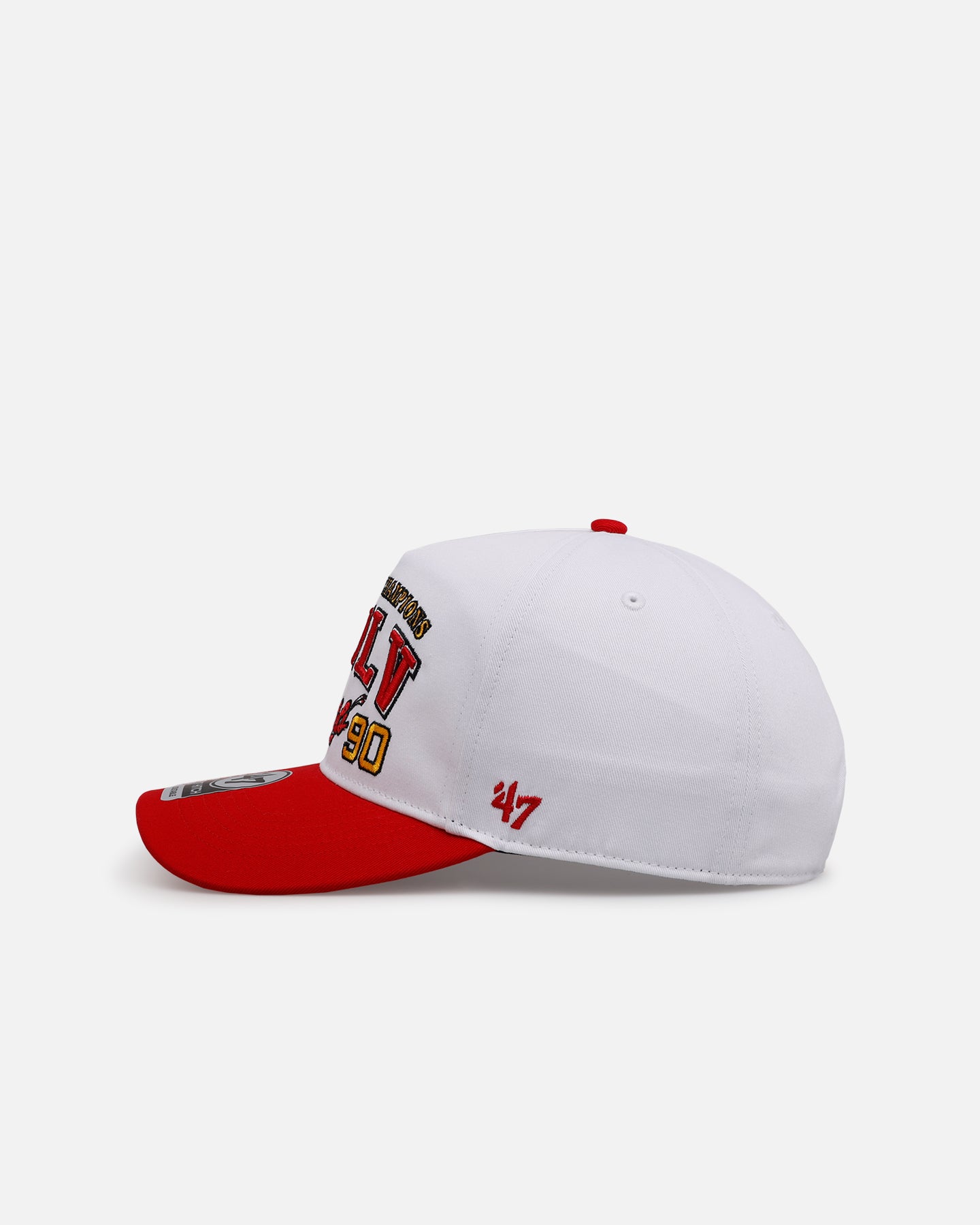 47 Brand UNLV 1990 'March Madness' Snapback Hat - White & Red Adjustable Baseball Cap for Men & Women - Perfect for Basketball Games, Sports Events and Streetwear Fashion
