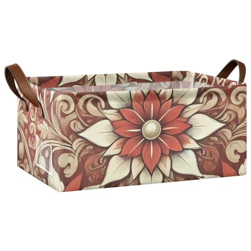 Festive flower Swirls Red