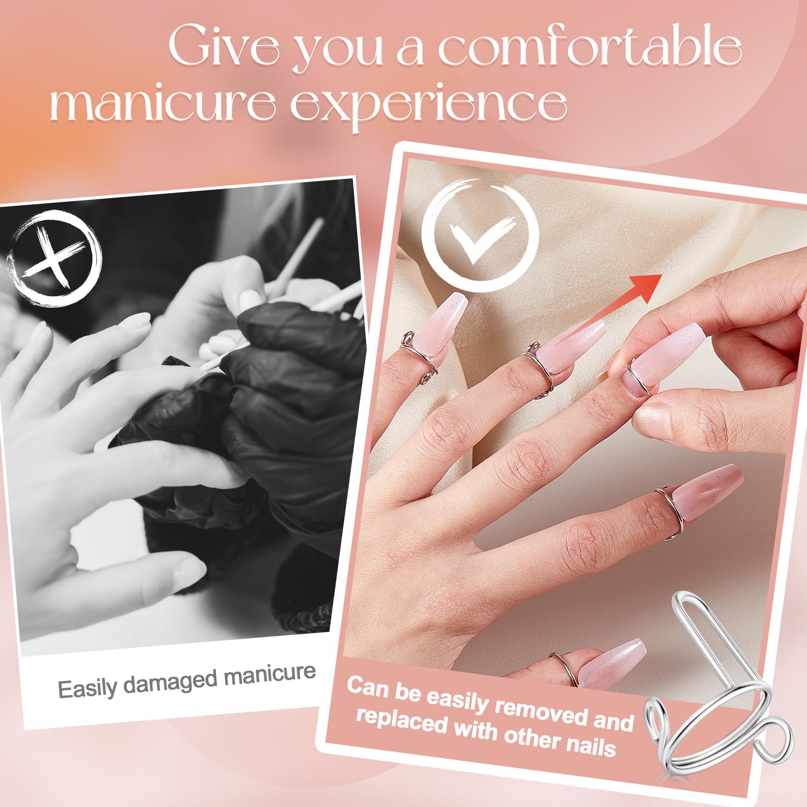 20Pcs Adjustable Reusable Nail Rings for Women - Gold & Silver Nail Jewelry Set, Wudu Nail Ring Alternative to Nail Polish, Perfect for Birthday Gifts & Nail Decorations (Great for Parties, Weddings & Daily Fashion Accessories)