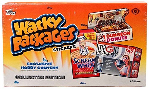 2013 Topps Wacky Packages Series 10 Stickers Collector's Edition Hobby Box - Rare Trading Cards for Collectors & Nostalgic Gift for Pop Culture Fans