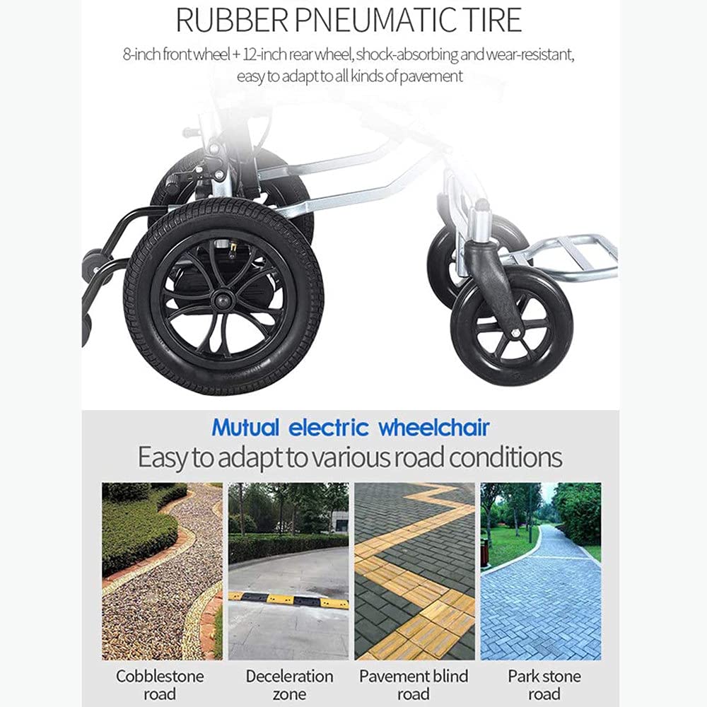 Lightweight Electric Wheelchair with Fast-Fold Design - 17.7