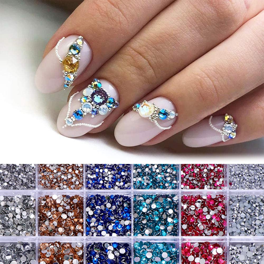 3000pcs 10mm Crystal Resin Rhinestones - Sparkling Glitter Gems for Nail Art, DIY Crafts, Clothing & Jewelry Accessories - Perfect for Costume Design, Scrapbooking & Home Decor