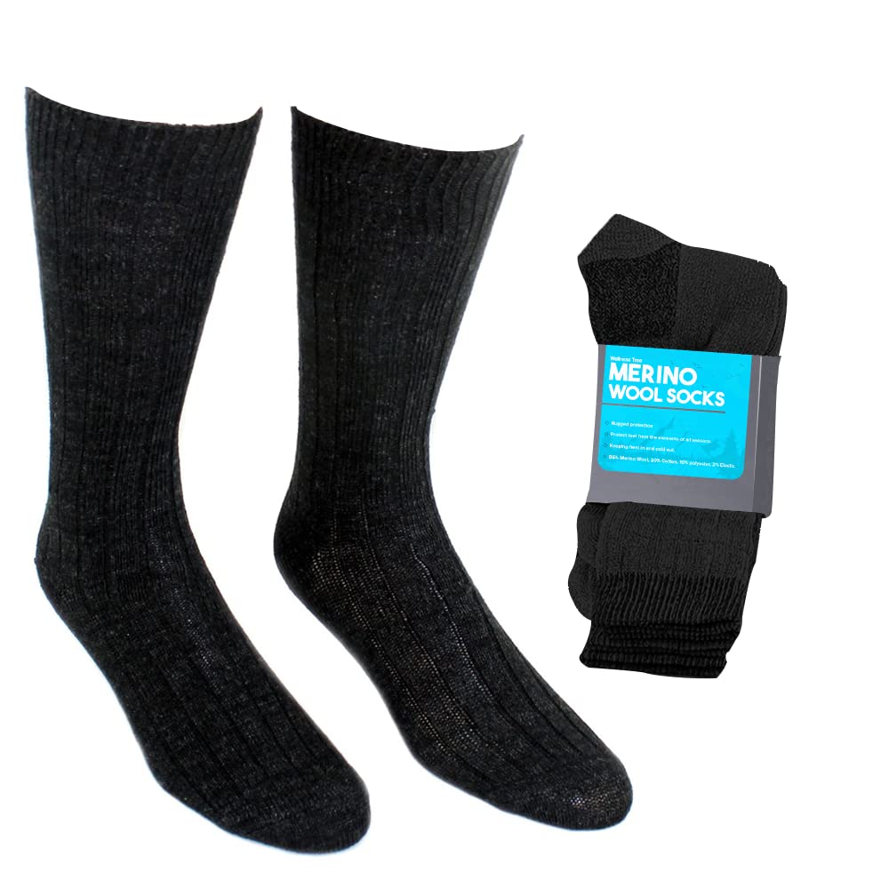 Premium Merino Wool Hiking Socks for Men & Women - Temperature Regulating, Breathable & Odor Resistant - Lightweight Trekking Socks for Outdoor Adventures, Camping & Travel