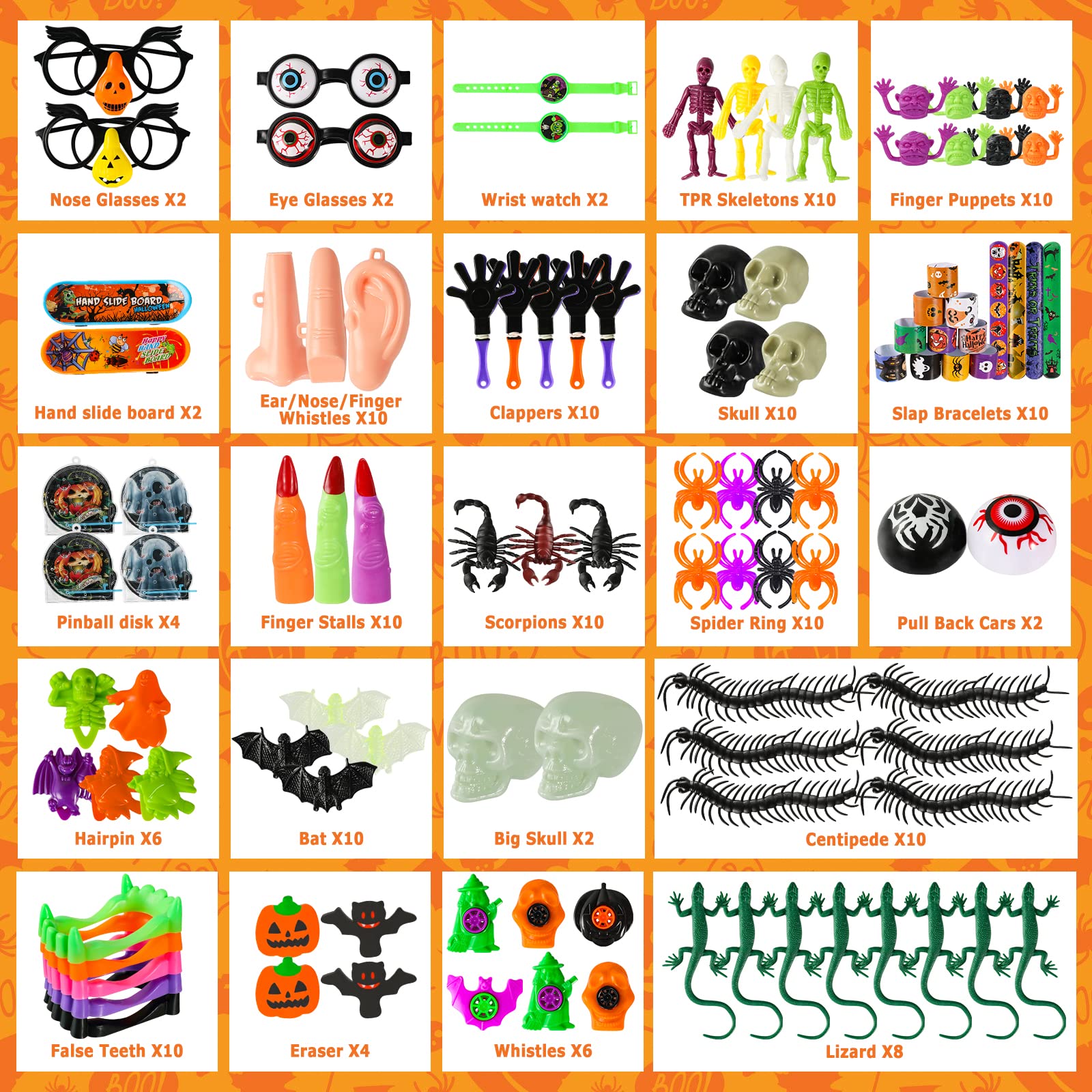 288 PCS Halloween Party Favors Bulk Assortment - Kids Trick-or-Treat Goodie Bags, Pinata Fillers, Classroom Prizes & School Rewards - Spooky Fun Toys for Halloween Parties & Events