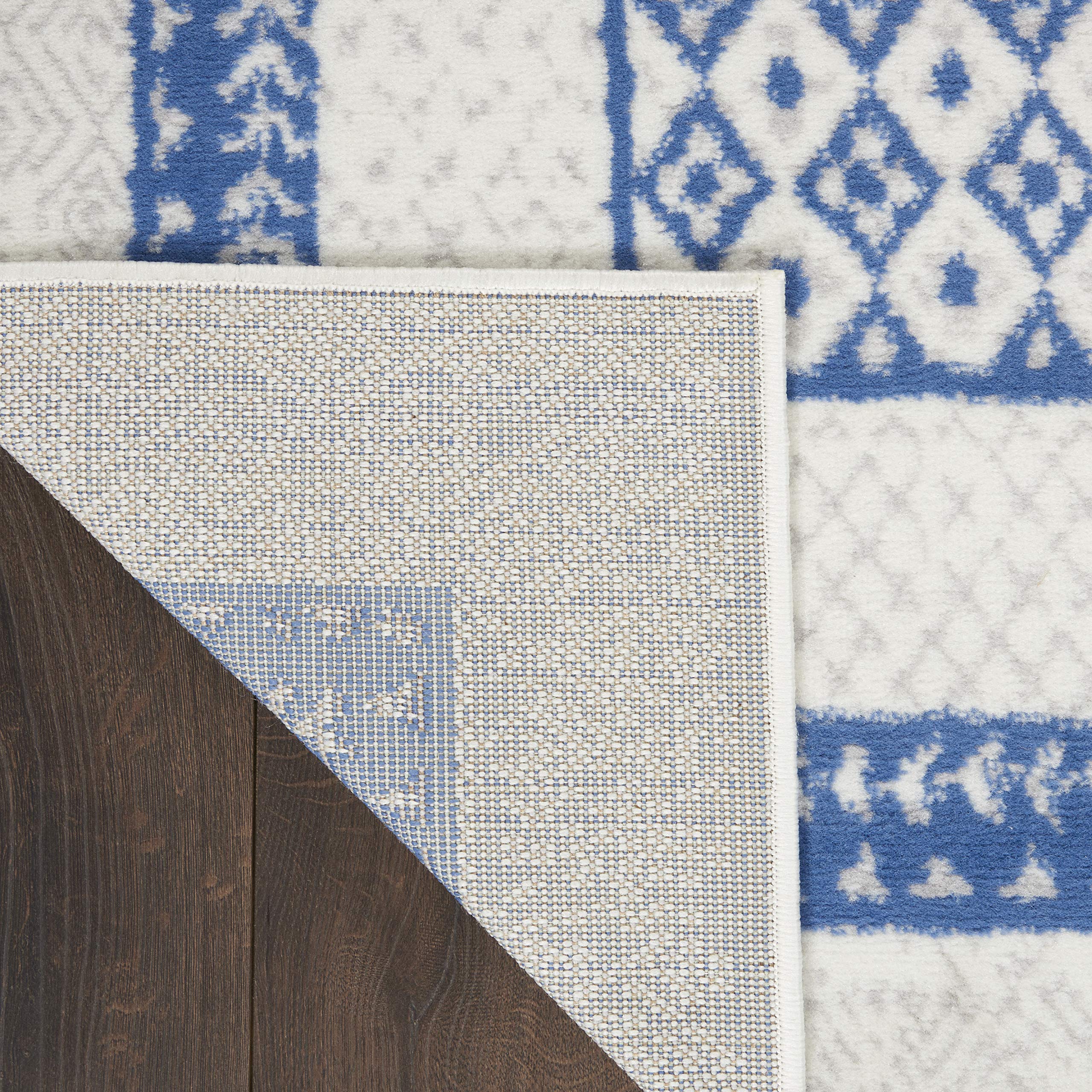 Nourison Whimsicle Geometric Ivory Blue 8'4