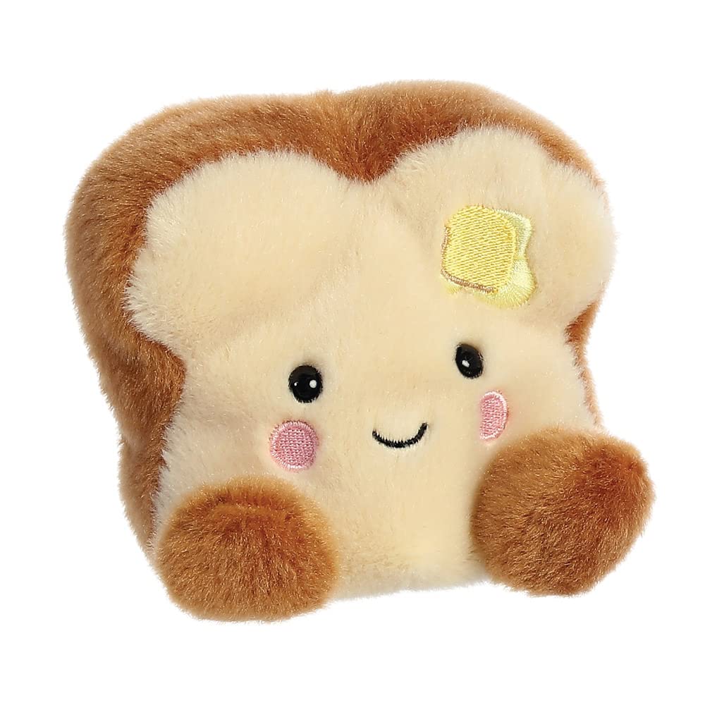Aurora Palm Pals Buttery Toast 13cm Eco-Friendly Plush Stuffed Animal - Brown Cute Collectible Toy for Kids, Gift for Birthday & Christmas, Perfect for Playtime and Room Decor