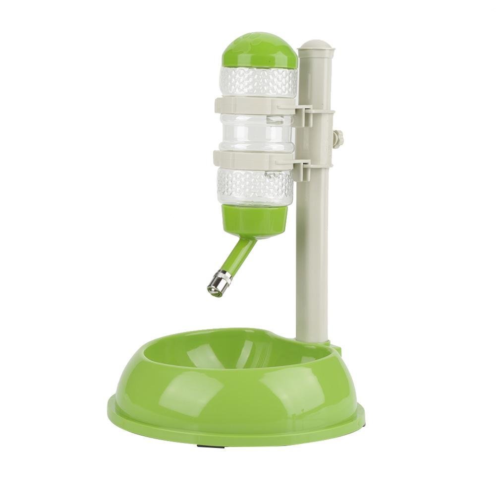 **Automatic Adjustable Dog Water Bottle Bowl - Portable Pet Water Dispenser for Dogs & Cats - Perfect for Travel, Hiking & Outdoor Adventures (Green)**