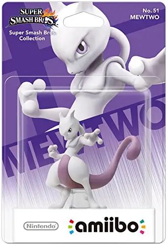 Mewtwo Super Smash Bros. amiibo Figure - Nintendo Switch & Wii U Compatible Collectible - Perfect for Gaming Battles & Display