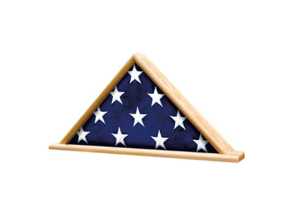Premium Wooden Coffin Flag Case & Casket Flag Display - Military Memorial Display for Funeral, Veterans Day & Home Decor