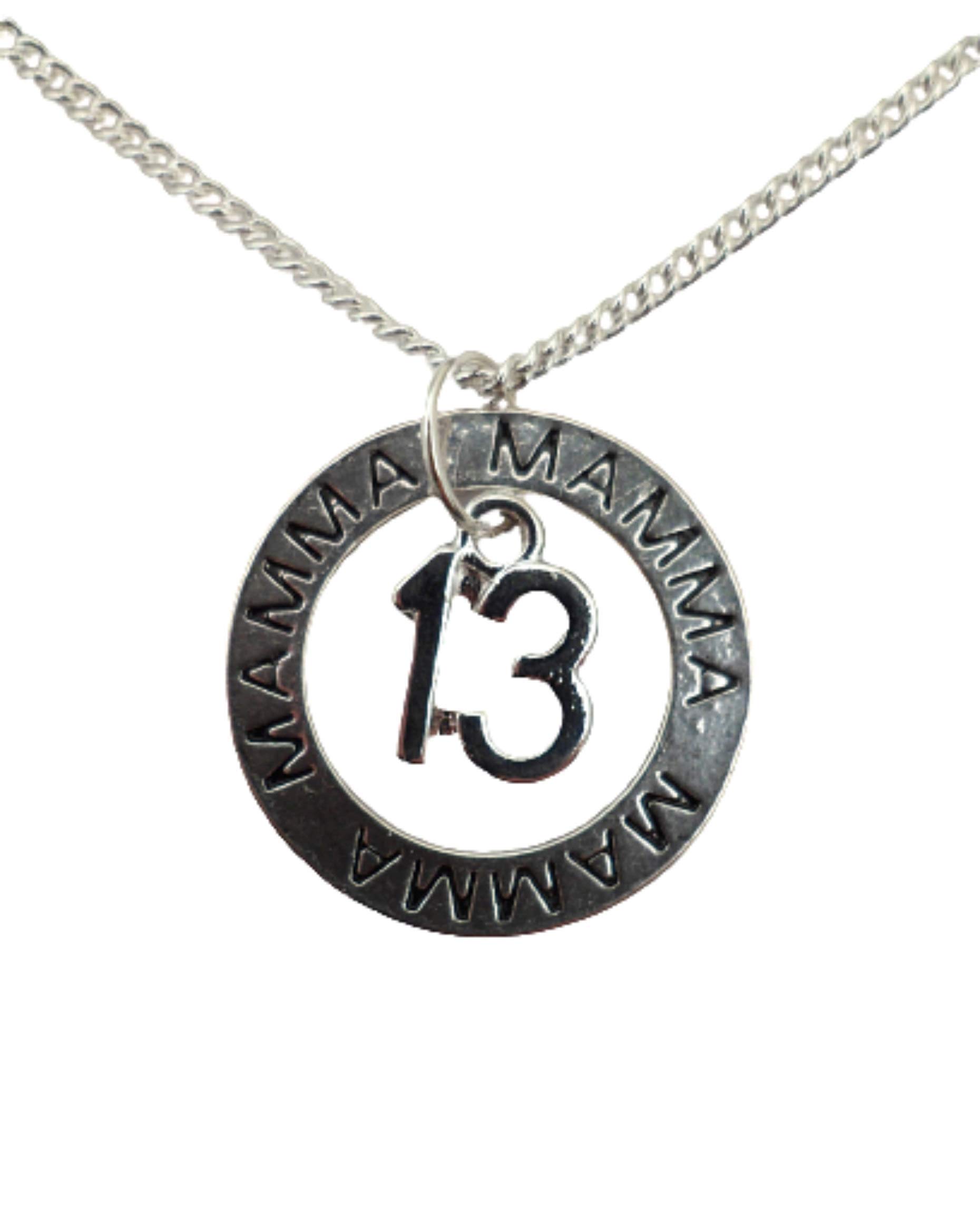 13 Silver Plated Charm Necklace for Birthday & Anniversary Gifts