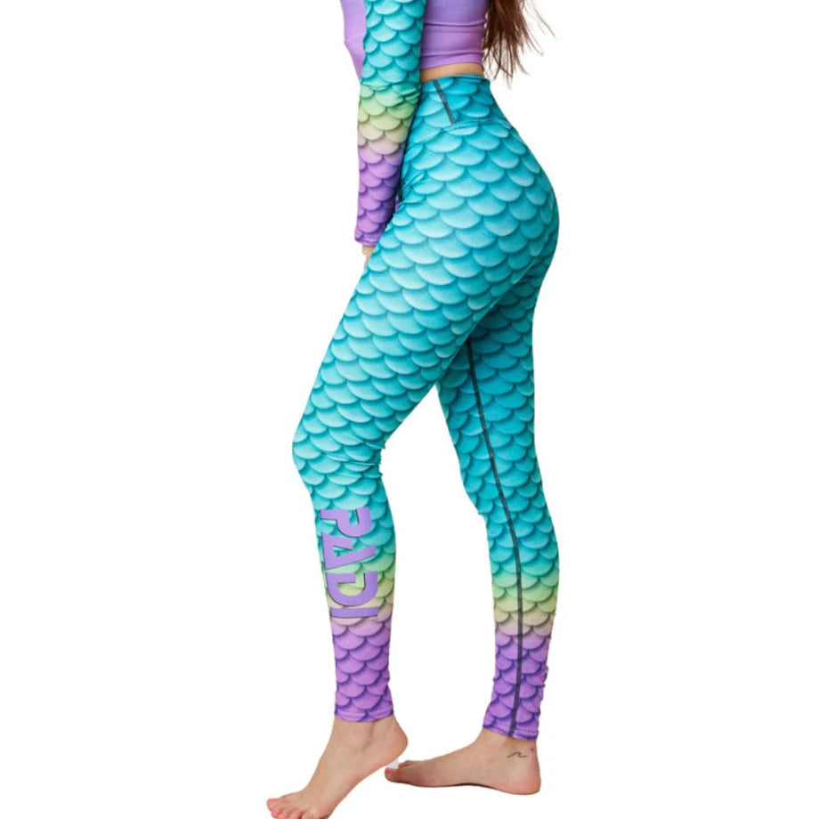 PADI Caicos Swim Leggings - Women's High Waist Swim Leggings for Surfing, Yoga & Beach - Quick Dry UV Protection Swimwear for Active Women