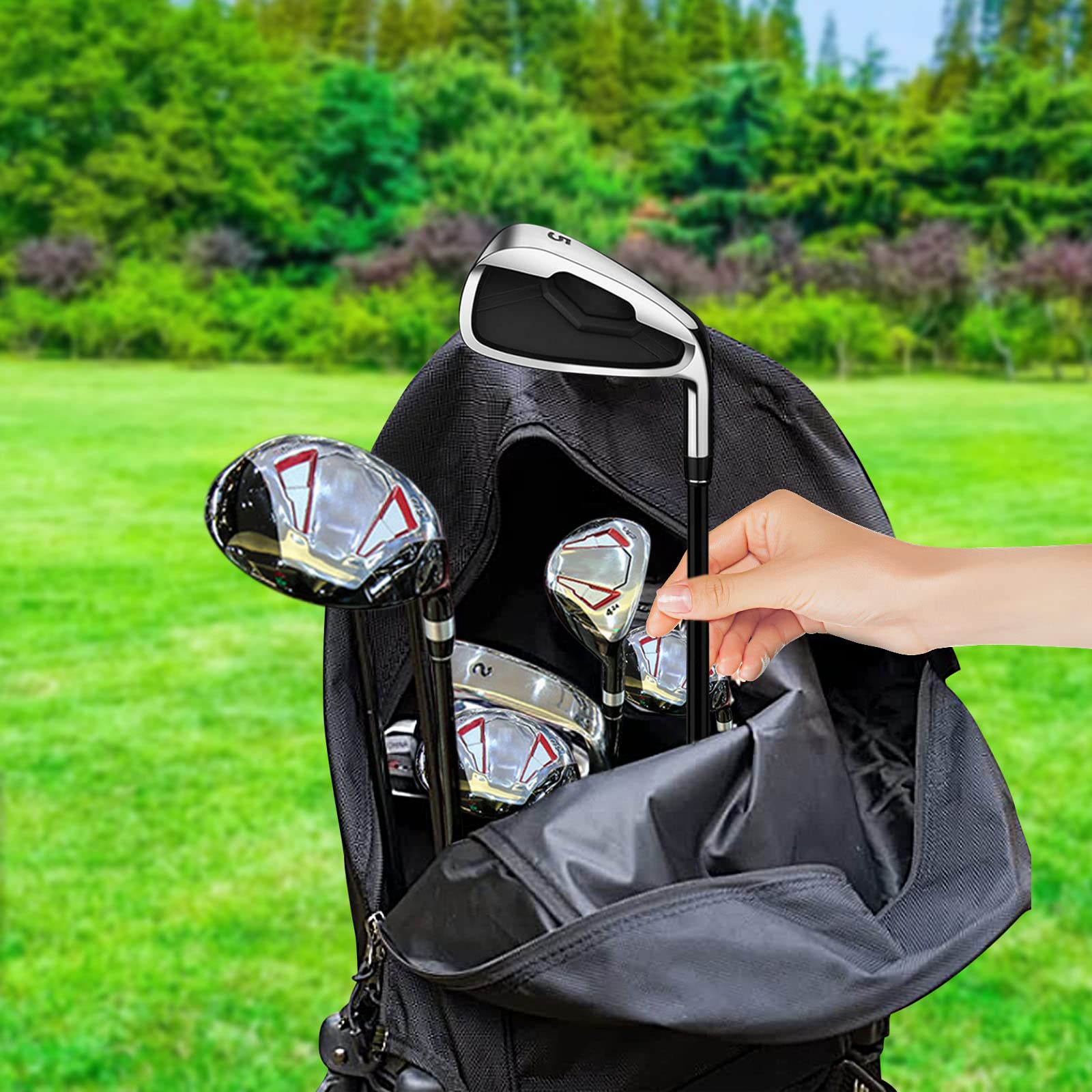 **Yoyong Waterproof Golf Bag Rain Cover - Universal Fit for Men & Women Golfers - Durable Golf Club Bag Protector for Rain & Wind (Black) - Perfect for Outdoor Golfing in All Weather Conditions**