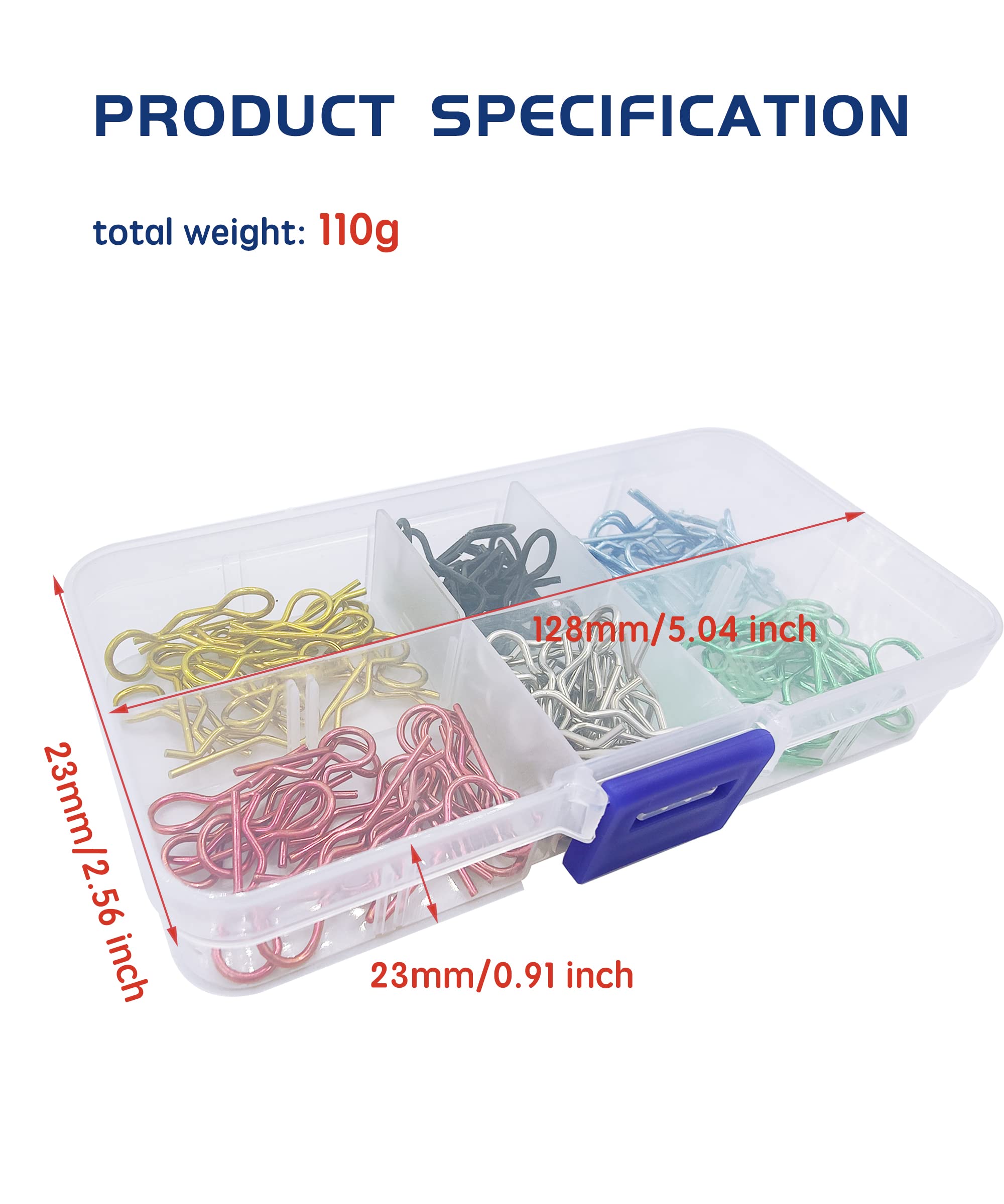 130pcs Universal RC Body Clips - Heavy Duty Steel R Clips for 1/10 & 1/12 Scale RC Cars - Compatible with Redcat, HPI, Himoto, HSP, Exceed - Perfect for Truck, Buggy & Shell Replacement - Secure Your RC Vehicle Body for Off-Road Racing & Bashing