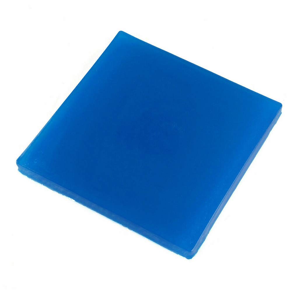 Motorcycle Seat Gel Pad - Comfortable Soft Shock Absorption Cushion with Cooling Blue Fabric (25x25x2cm) - Ideal for Long Rides, Commuting & Touring