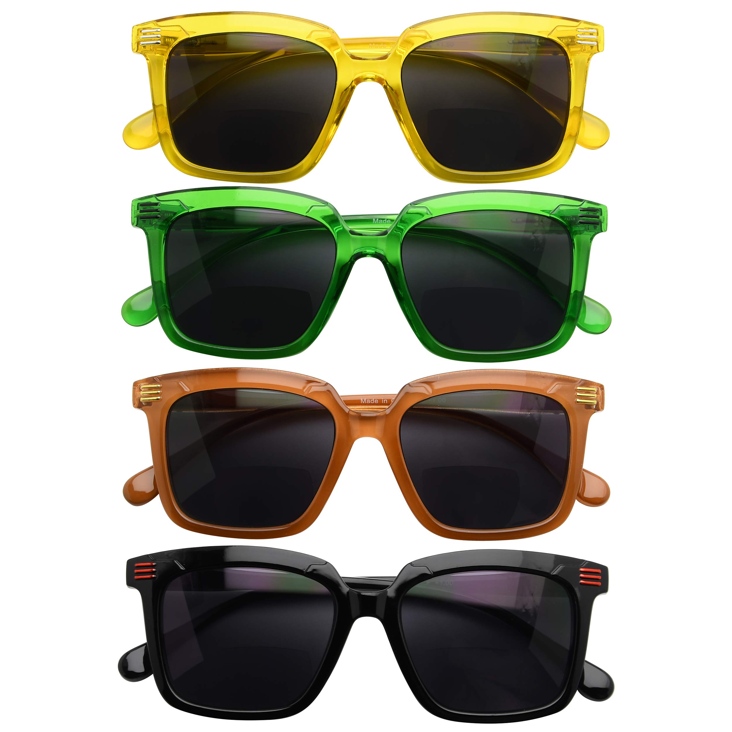 CessBlu 4 Pack Bifocal Sunglasses for Women - Stylish Reading Glasses with UV Protection, Lightweight & Comfortable - Perfect for Reading Outdoors, Driving, Beach & Travel
