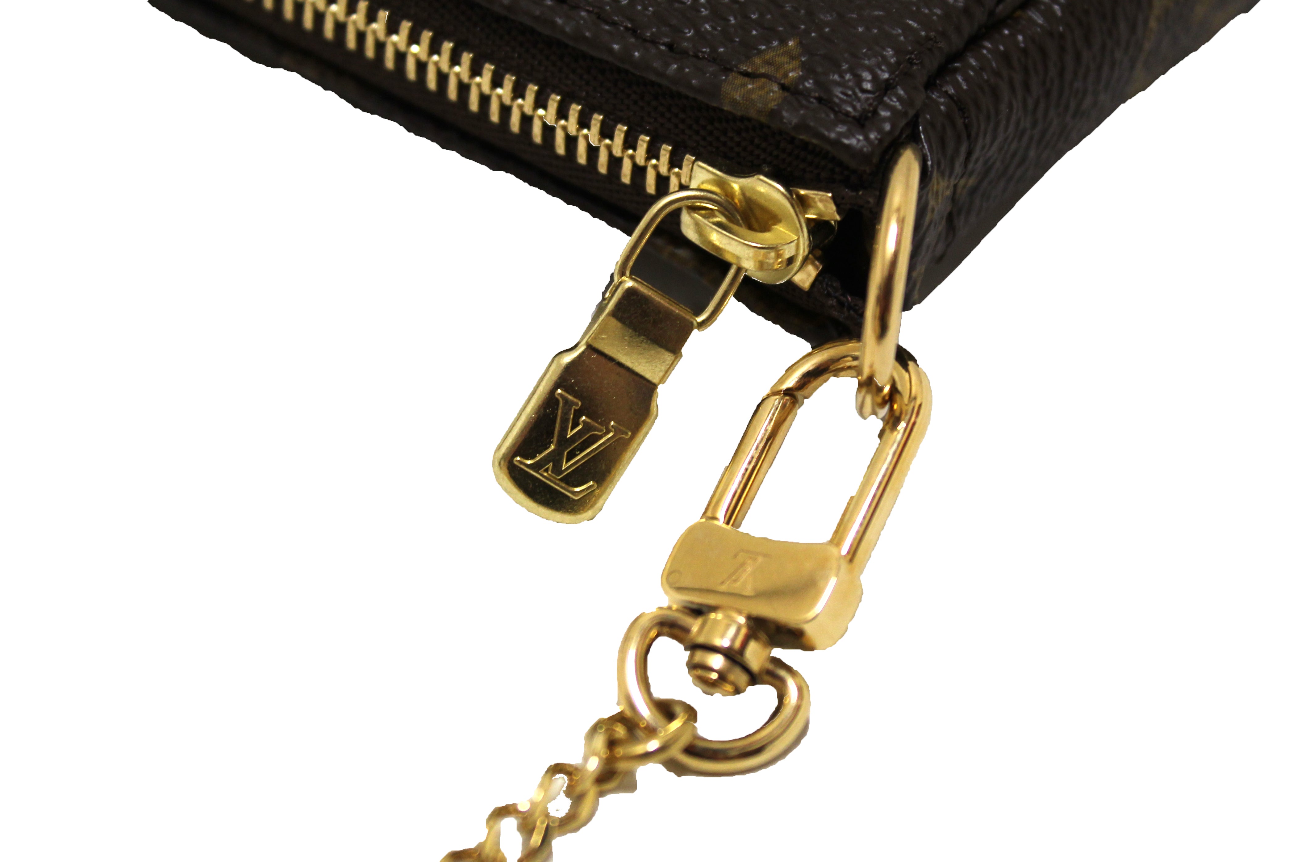 Authentic Louis Vuitton Monogram Canvas Mini Pochette Crossbody Bag - Luxury Women's Clutch Purse for Evening Parties, Date Night & Travel Accessories